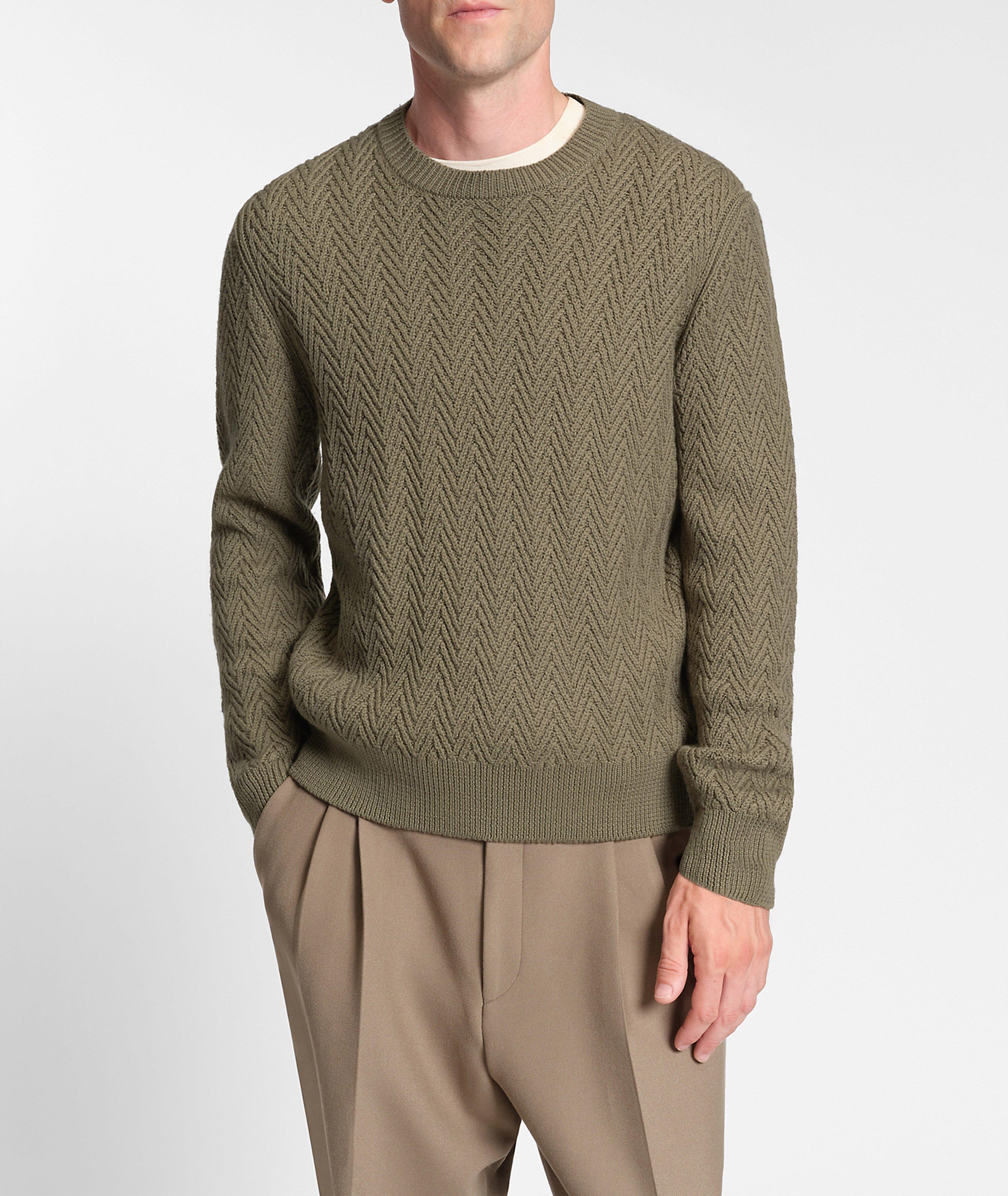 Hitalo Herringbone Virgin Wool Sweater image 1