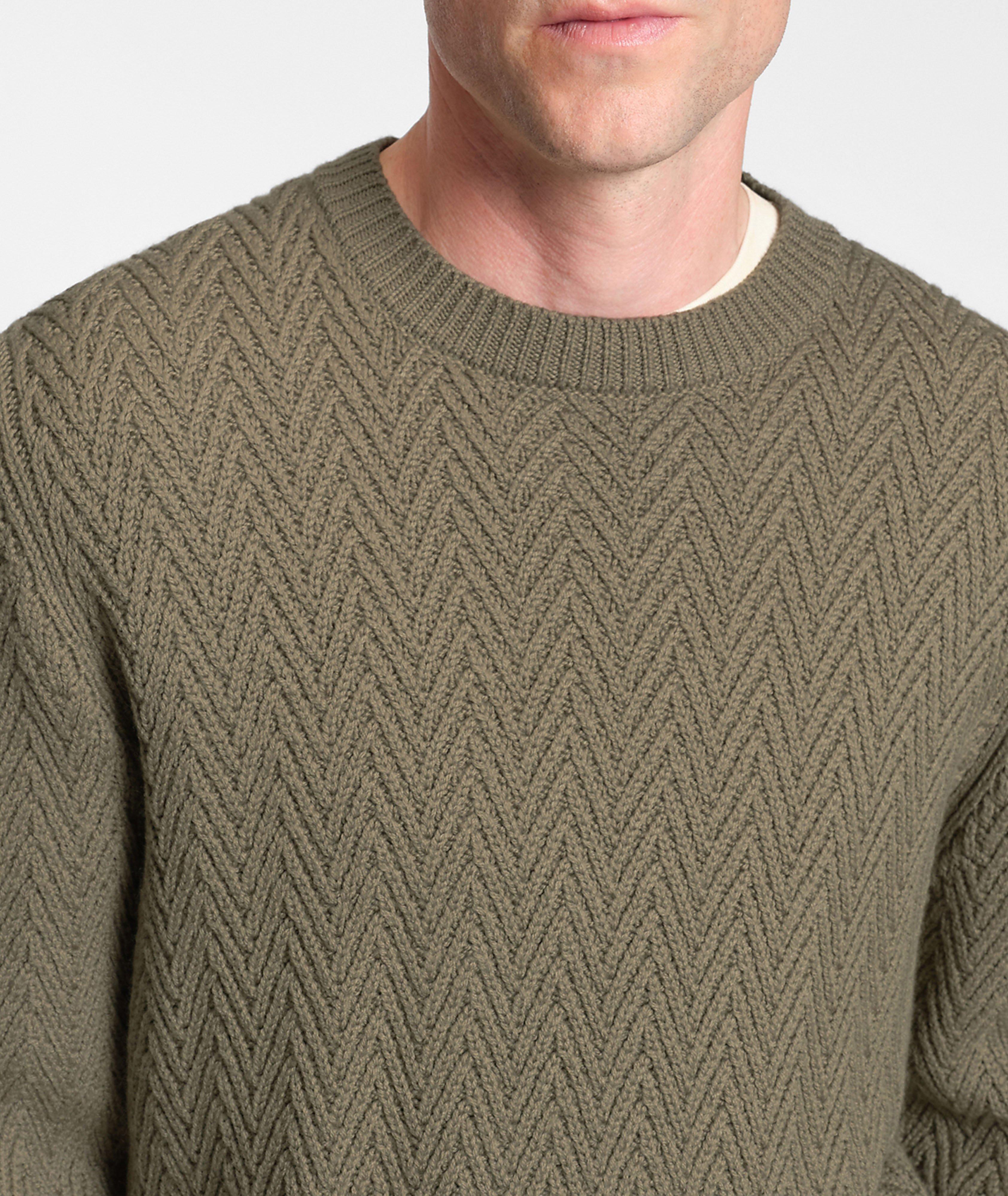 Hitalo Herringbone Virgin Wool Sweater image 3