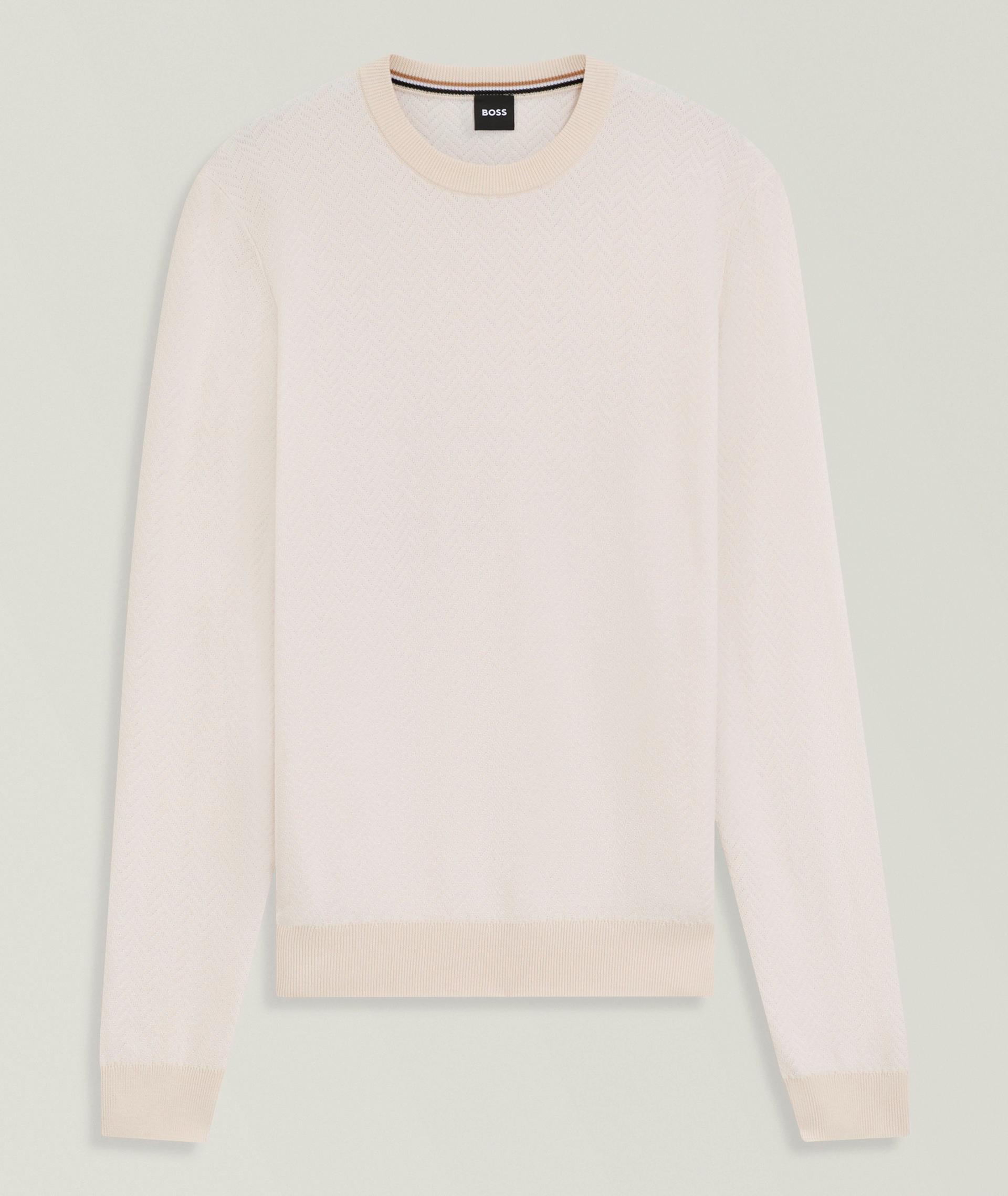 Habito Herringbone Crewneck Sweater image 0