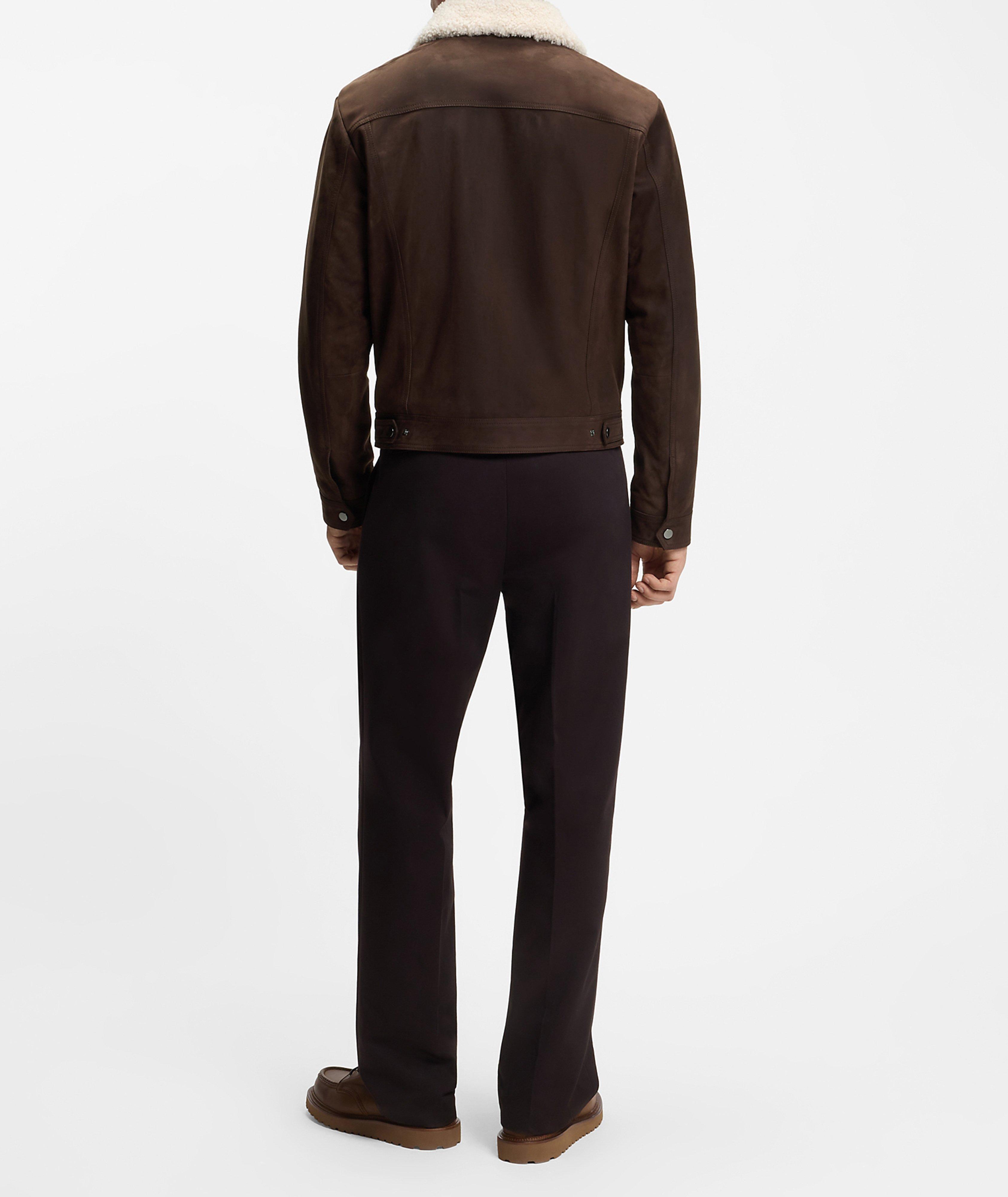 X BECKHAM Mordy Fur-Collar Suede Jacket image 2