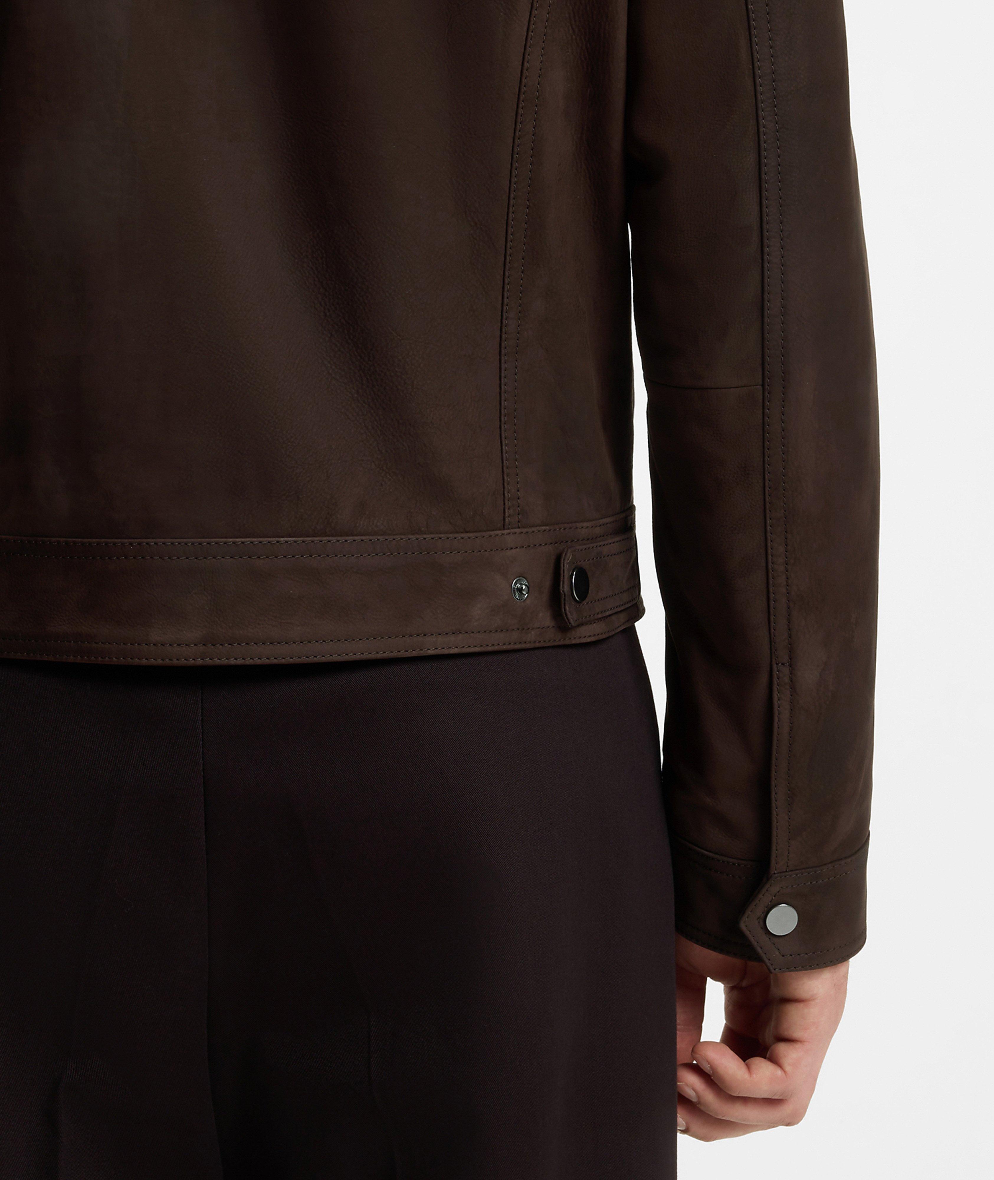 X BECKHAM Mordy Fur-Collar Suede Jacket image 4