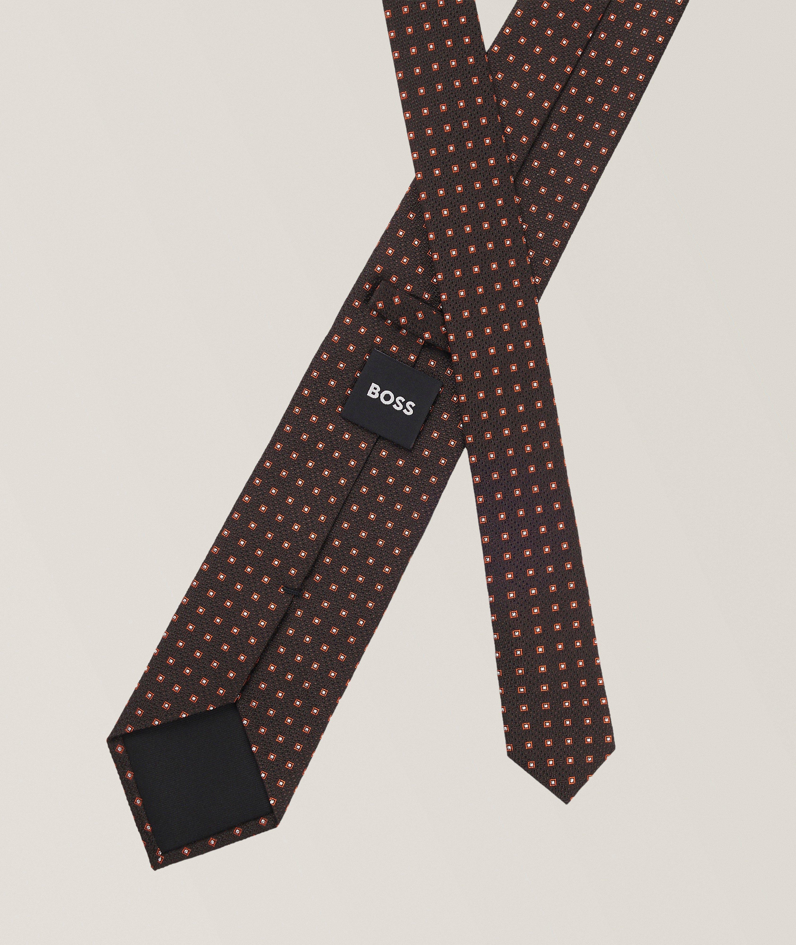 Square-Print Silk Tie  image 1