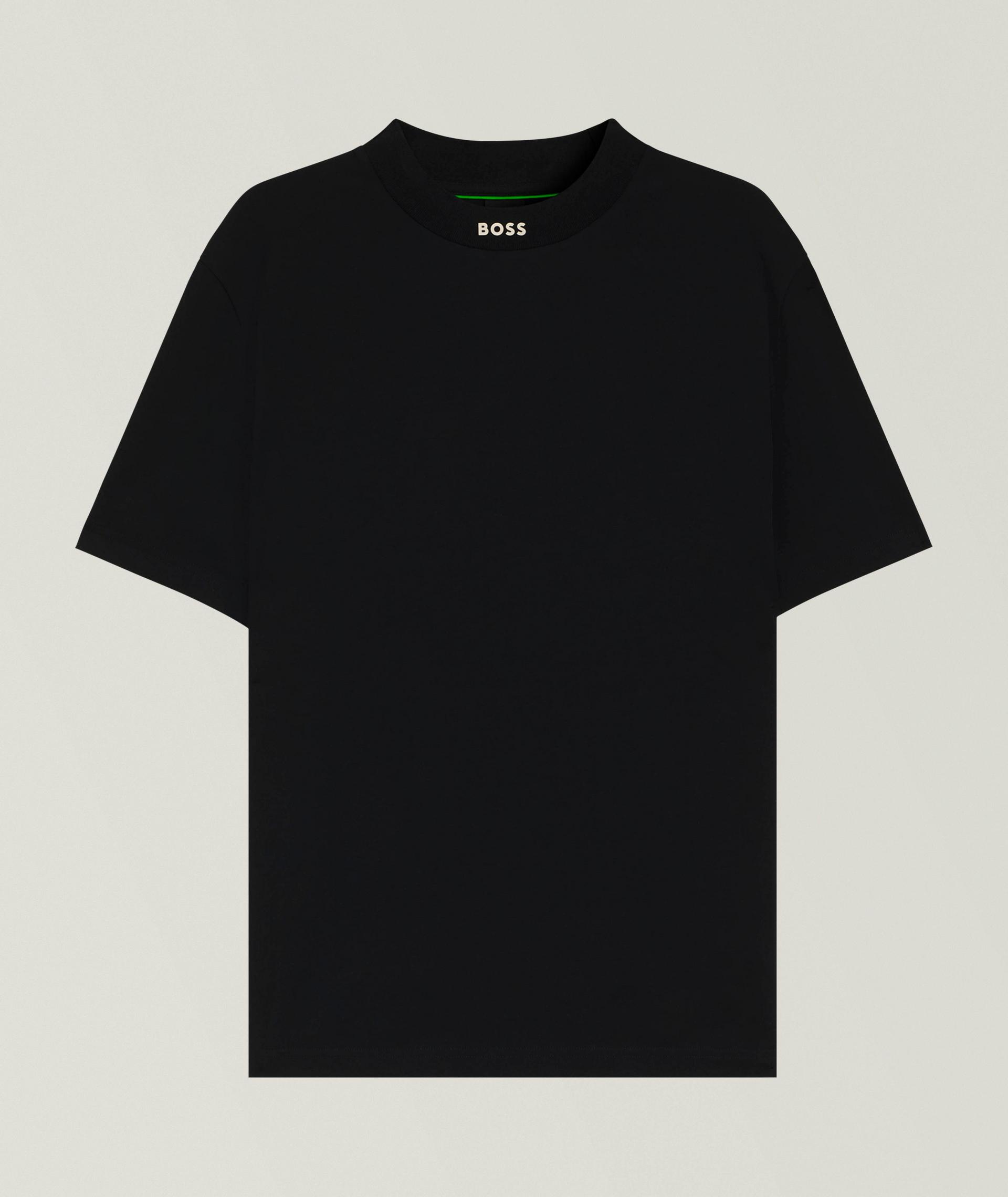 T-shirt en coton extensible avec logo image 0