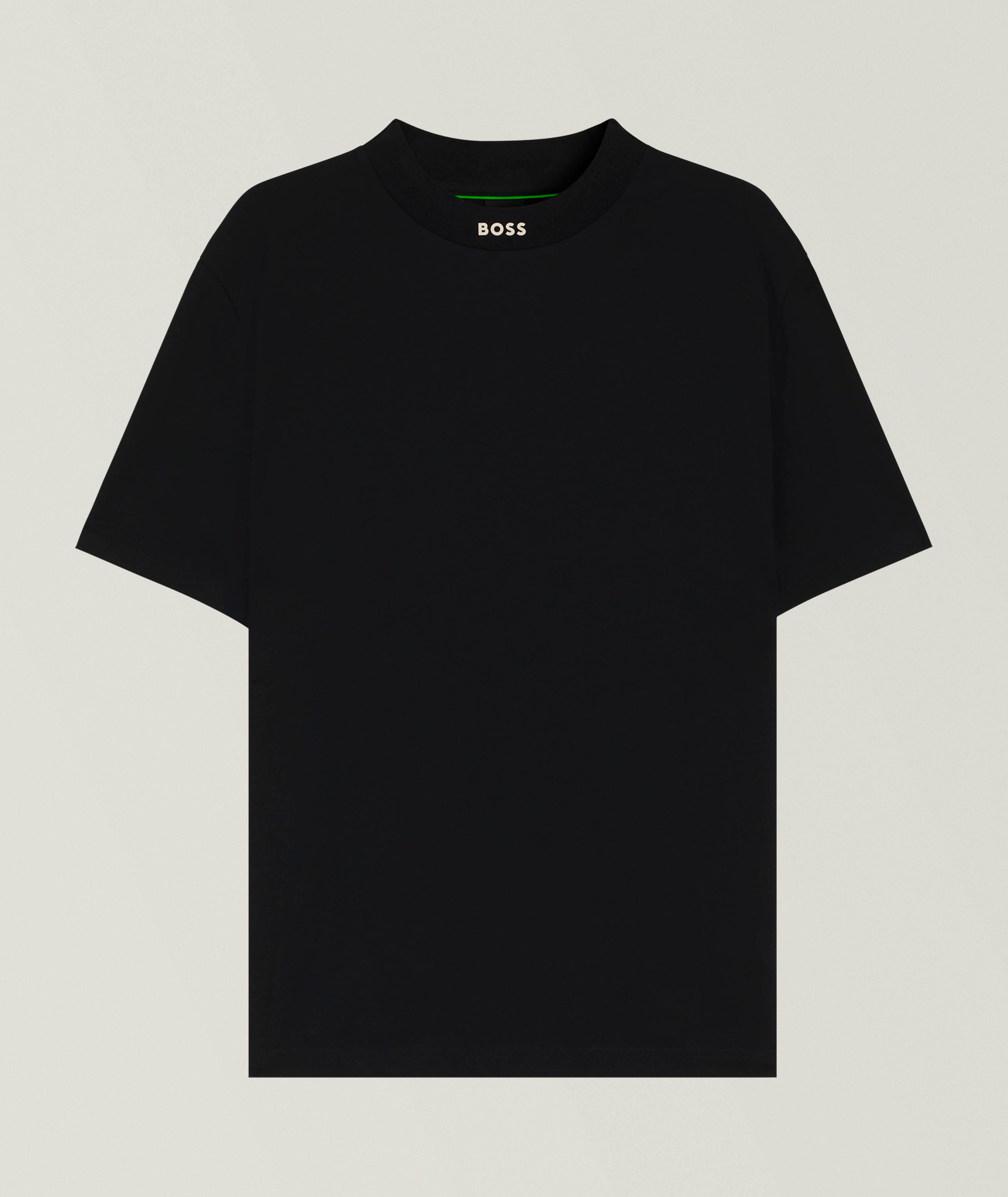 T-shirt en coton extensible avec logo image 0