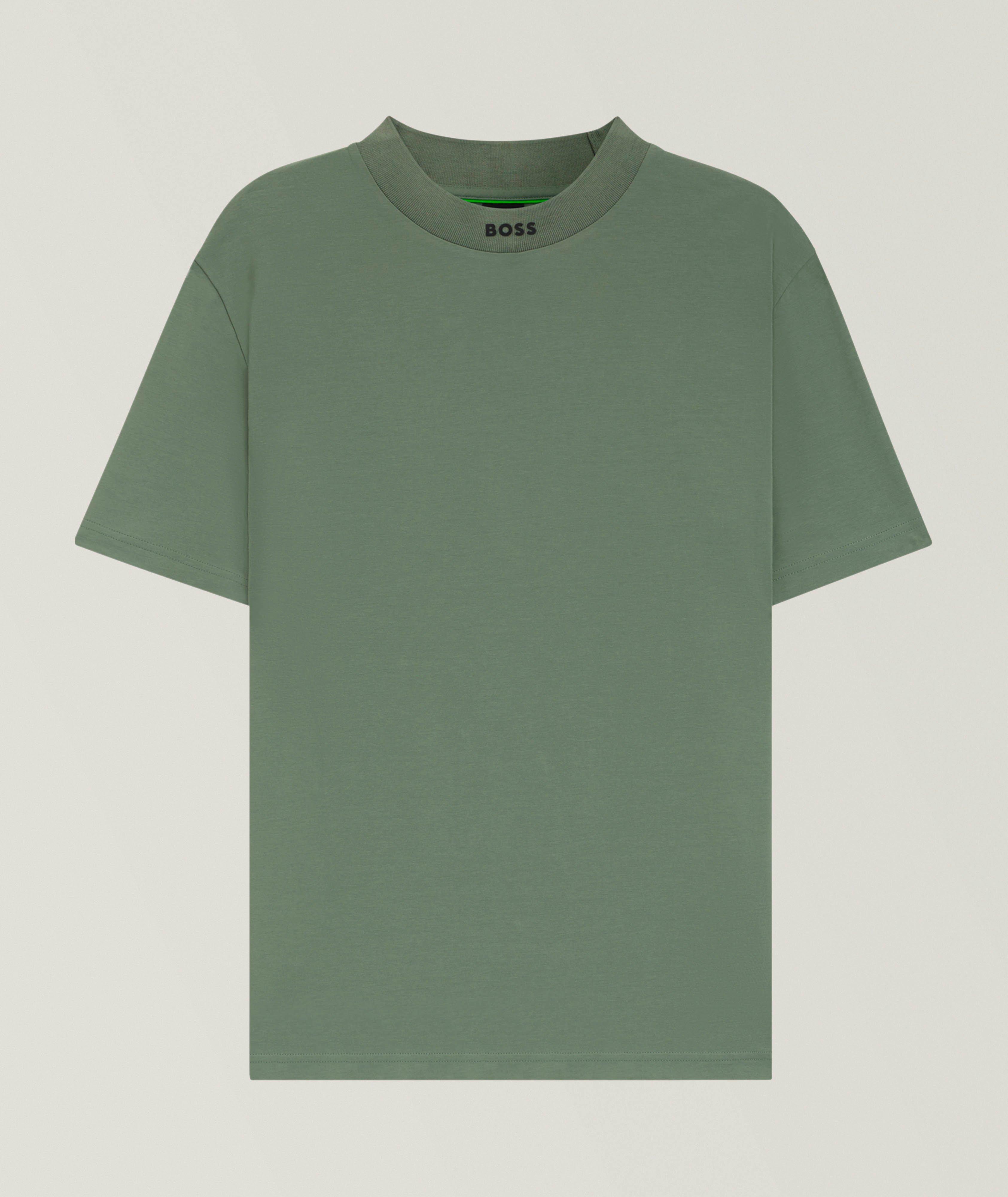 Logo Collar Stretch-Cotton T-Shirt image 0