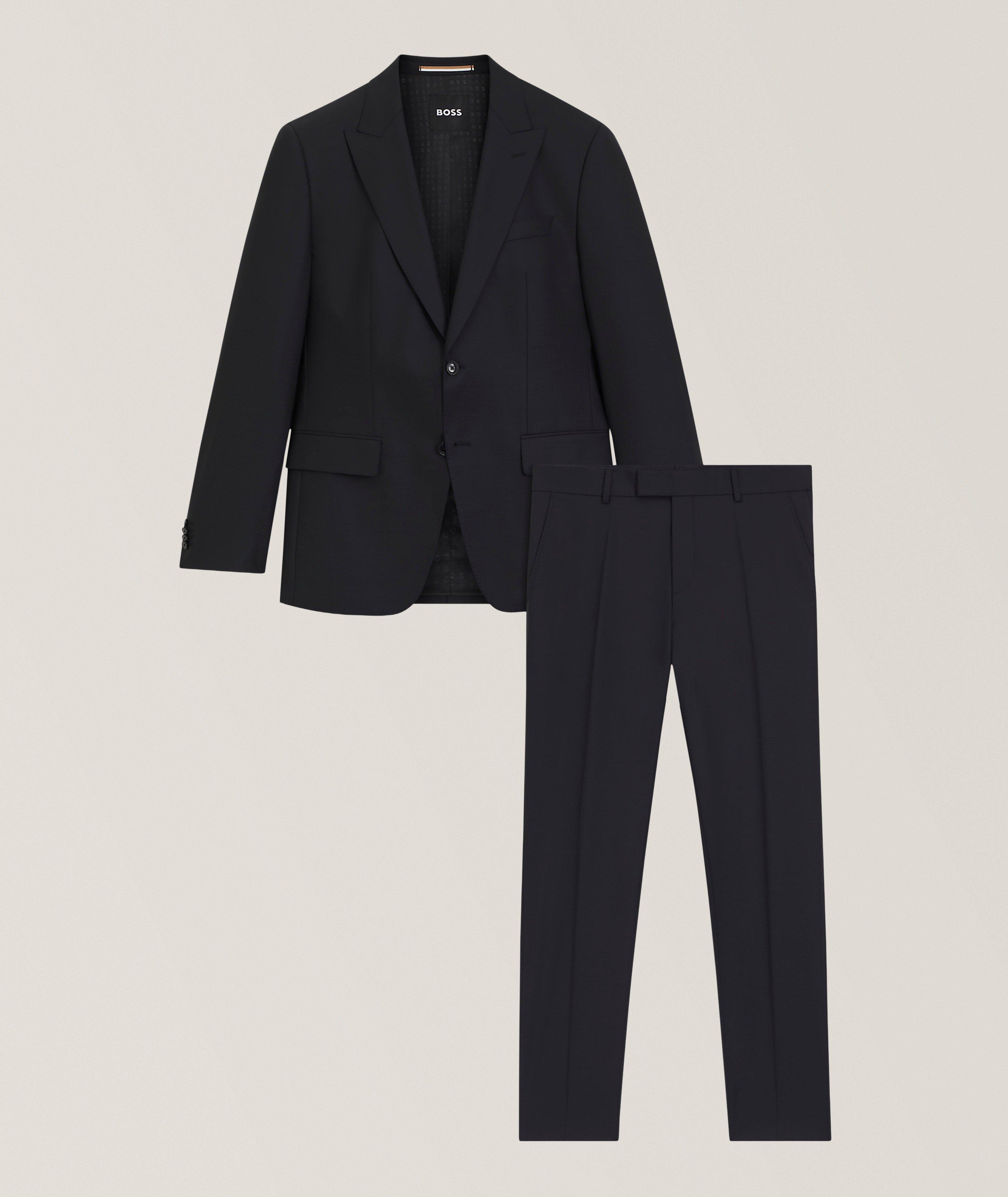 Solid Stretch-Wool Suit image 0