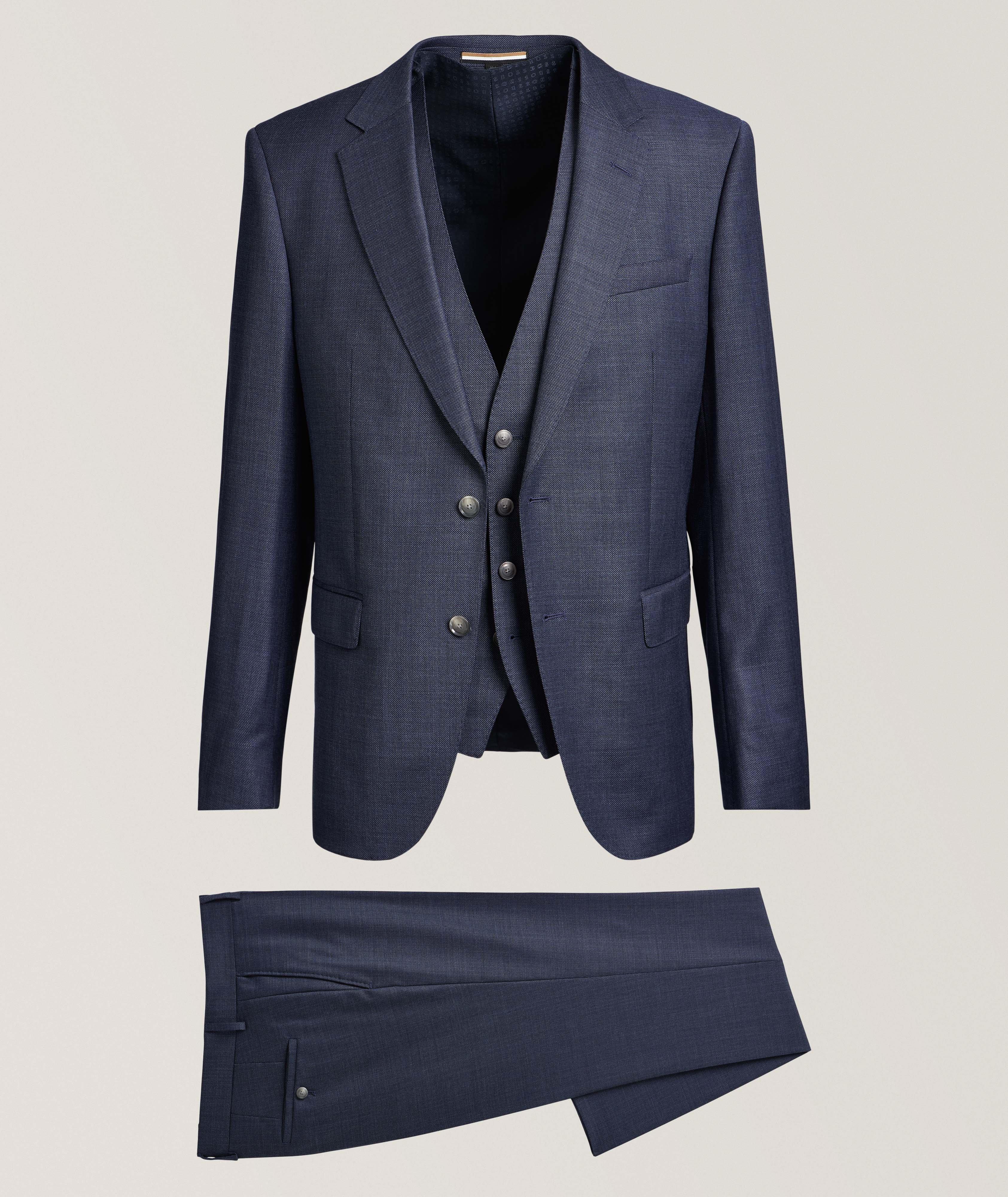 Three-Piece Stretch-Wool Suit image 0