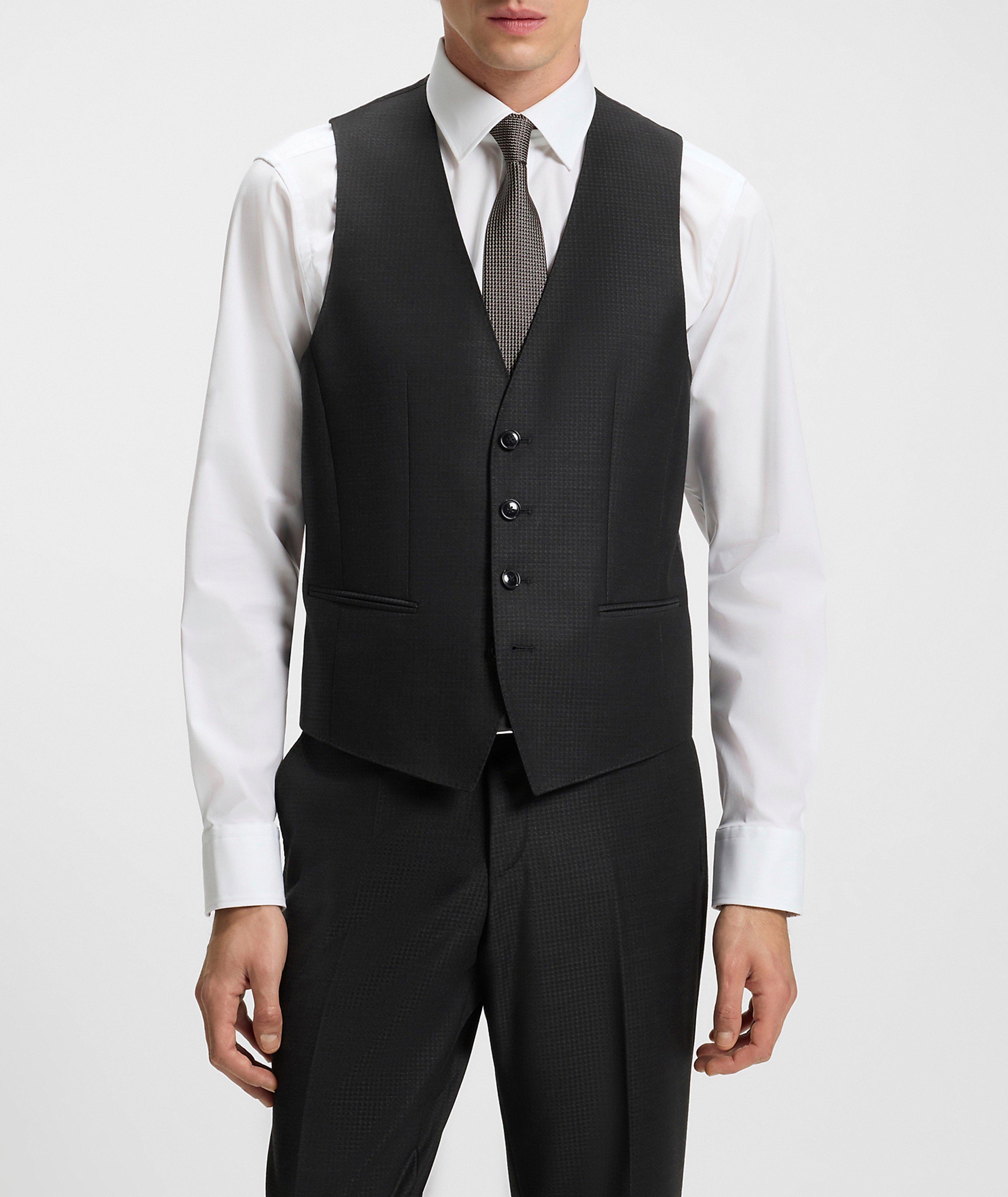 Three-Piece Check Wool Suit image 4
