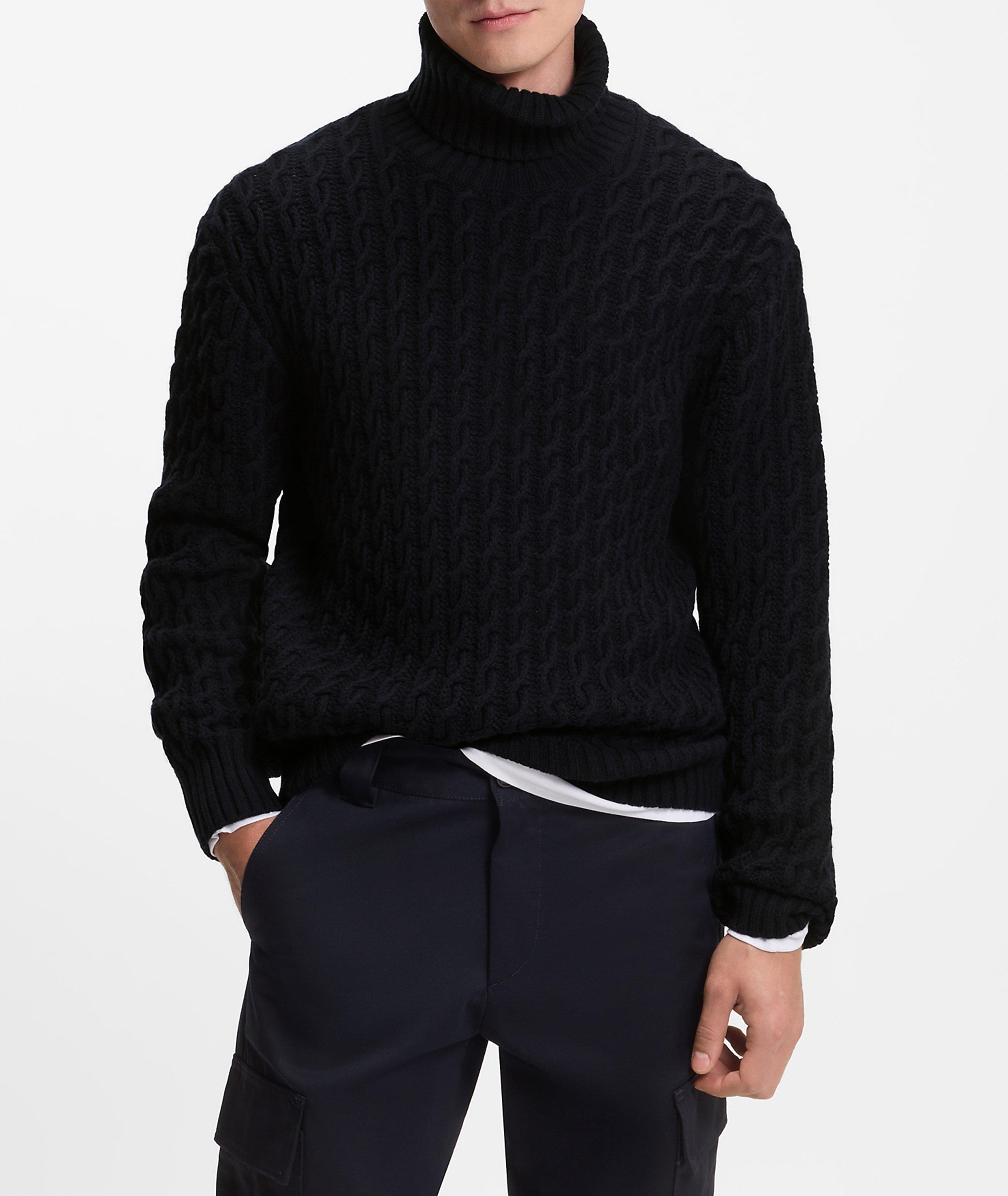 Chandail Herrero à col roulé en tricot torsadé X BECKHAM image 1