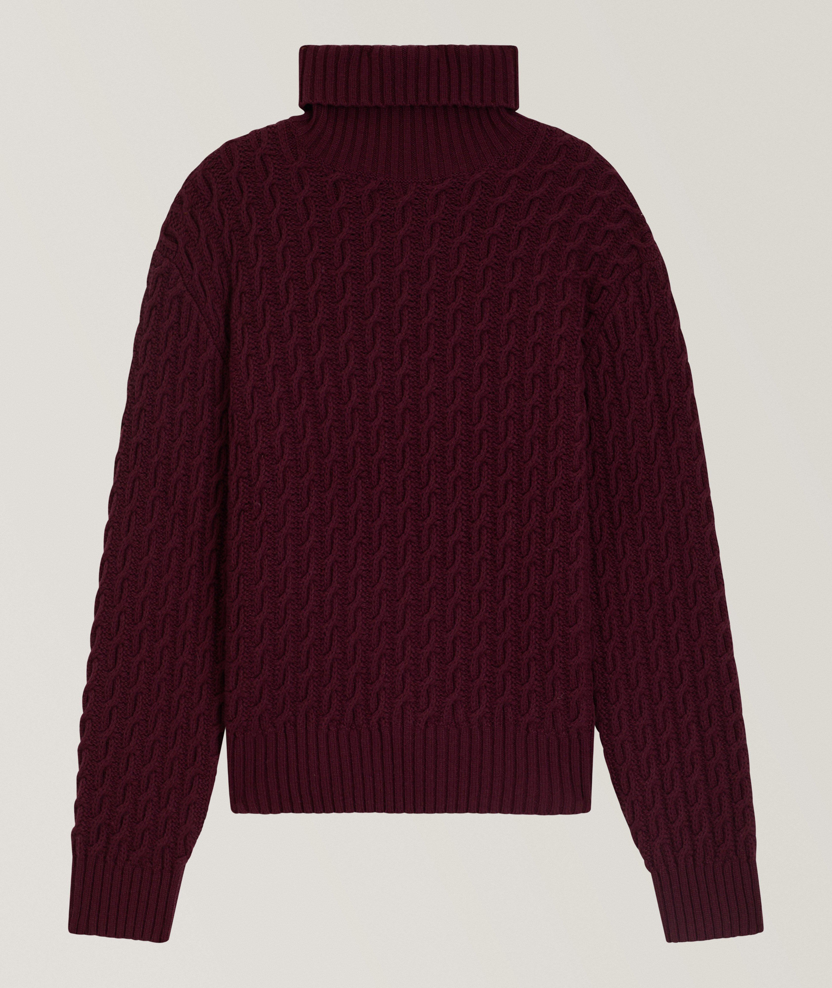 X BECKHAM Herrero Cable Knit Turtleneck Sweater image 0