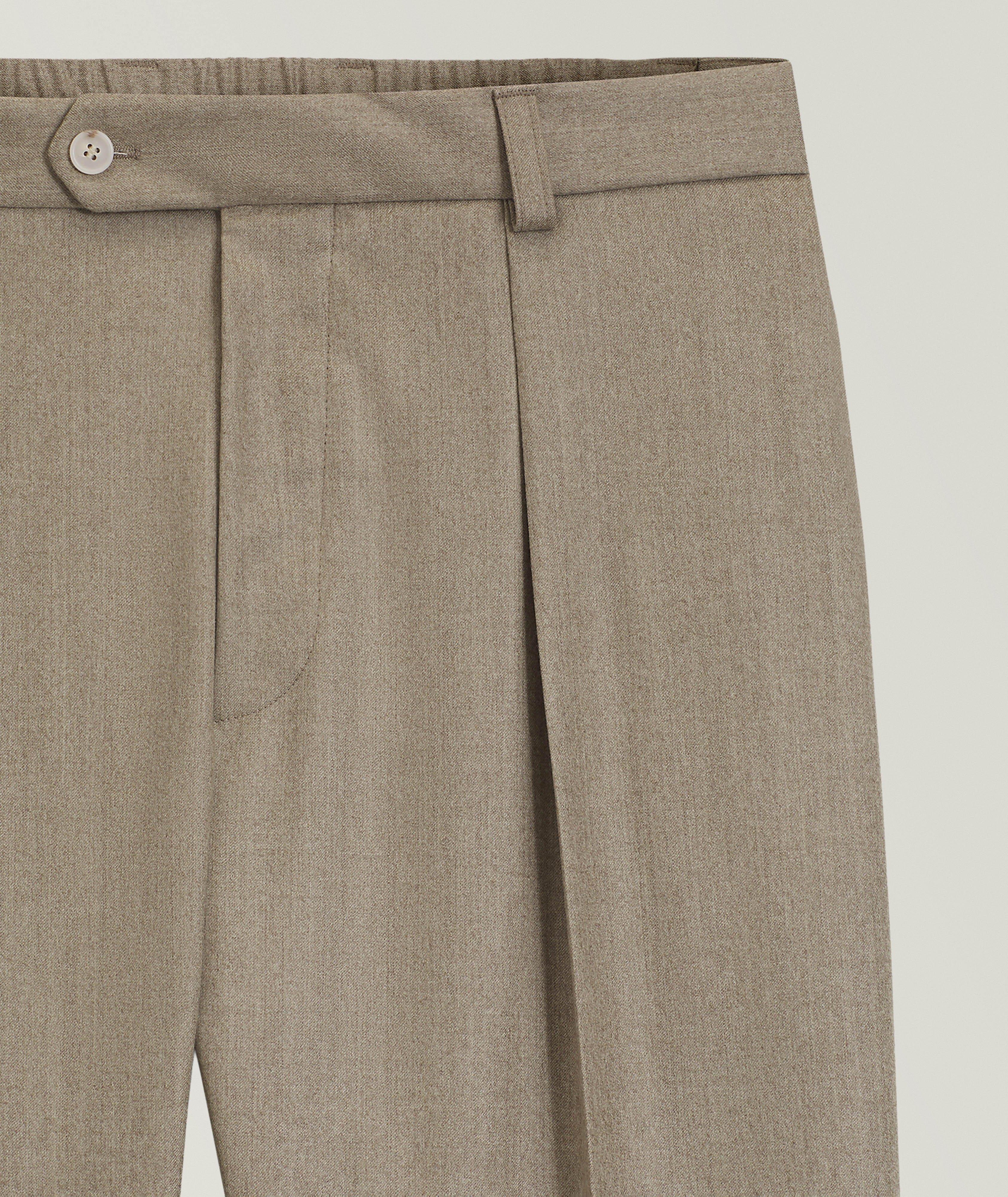 Pantalon habillé plissé en laine vierge X BECKHAM image 1