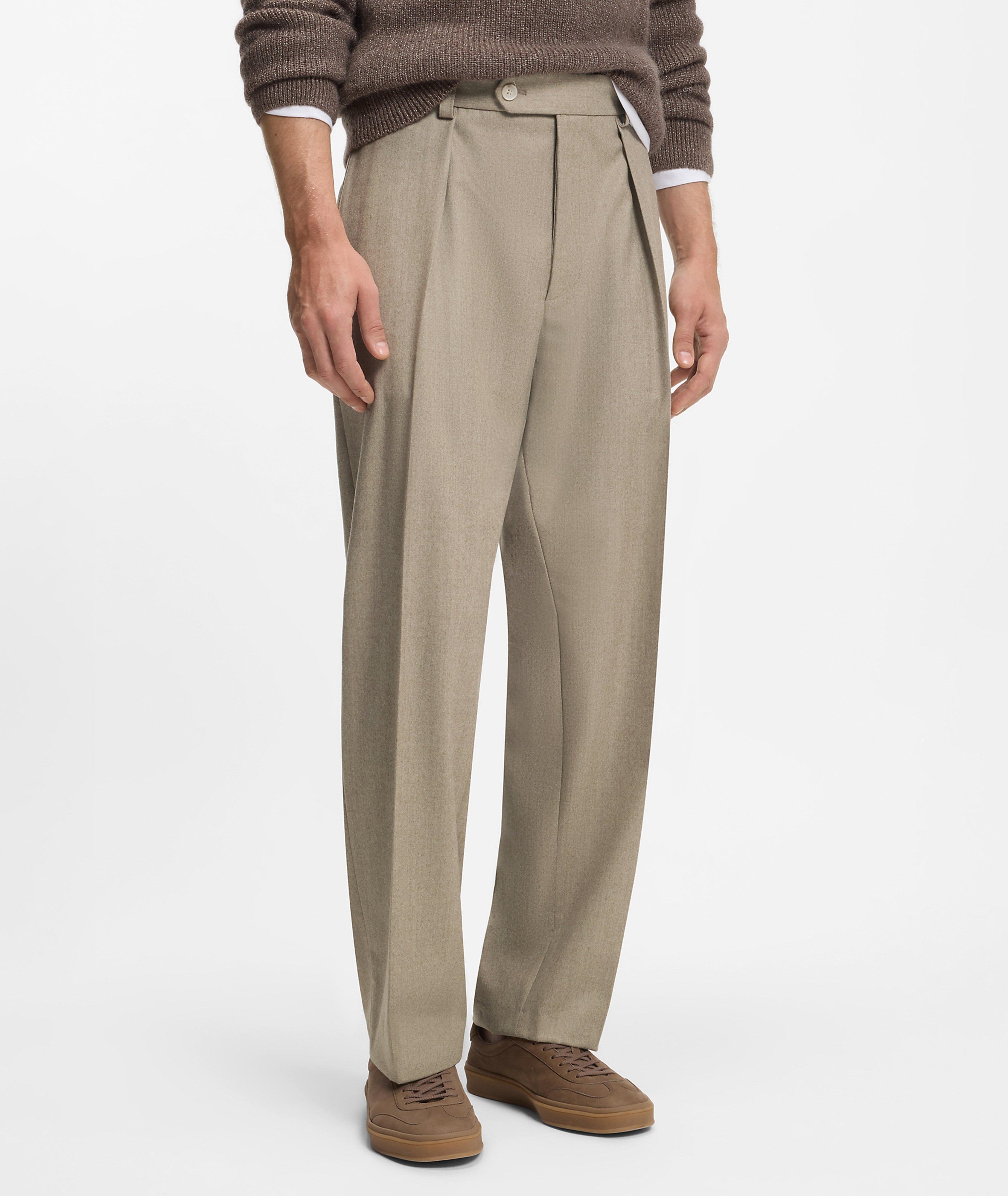 Pantalon habillé plissé en laine vierge X BECKHAM image 2