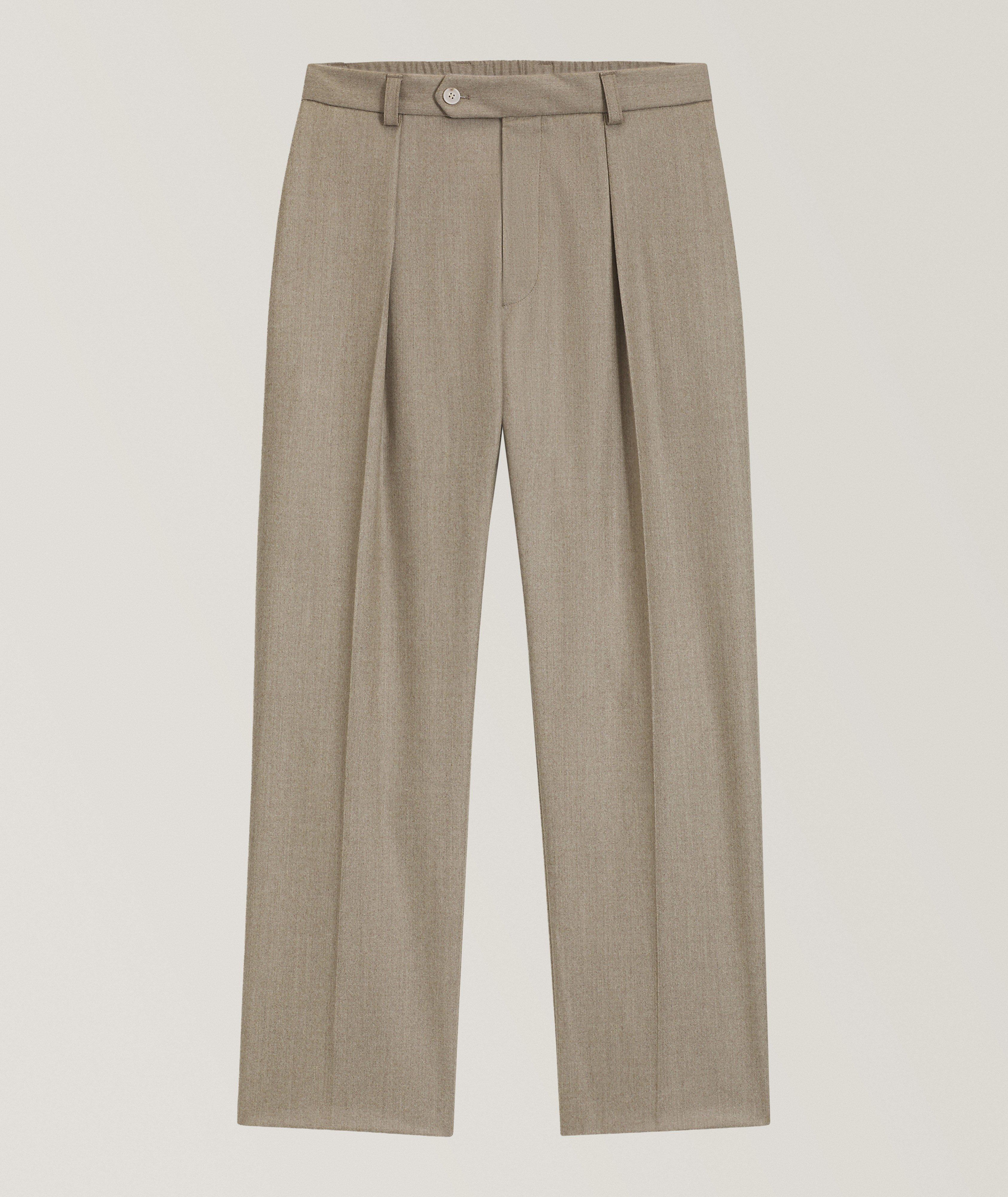 BOSS X BECKHAM Wool Pleated Dress Pants