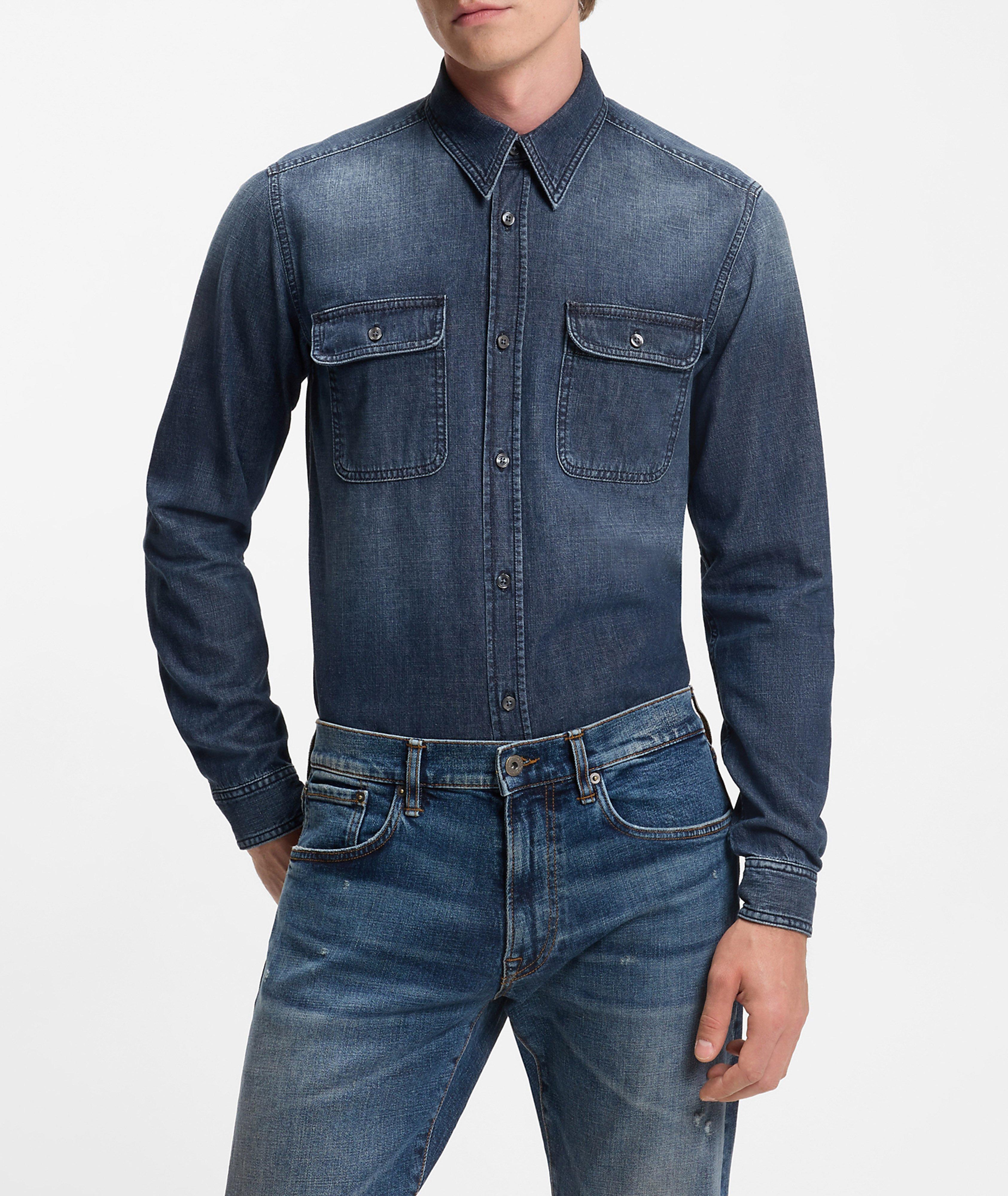Chemise en denim de coton X BECKHAM image 1