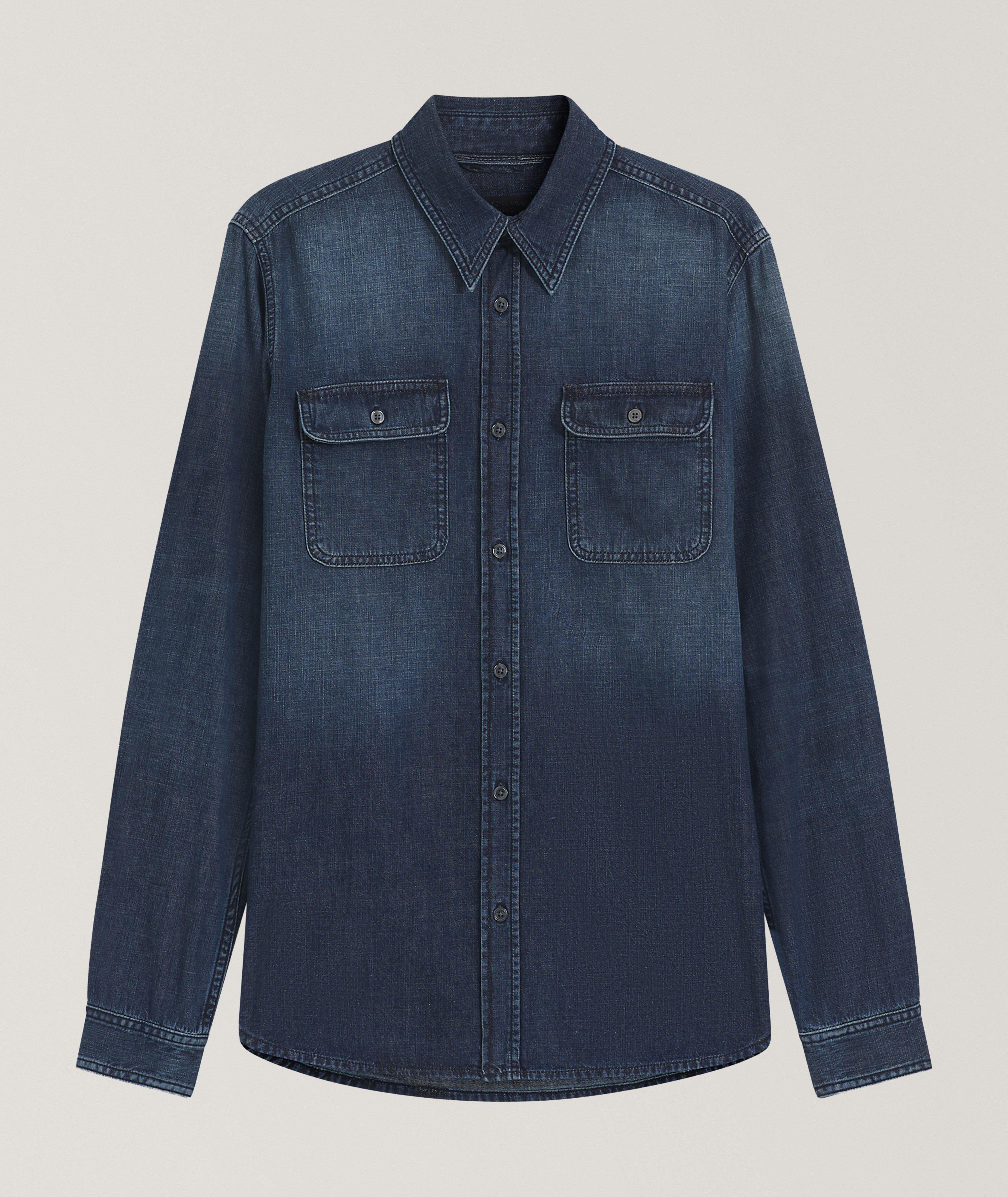 Chemise en denim de coton X BECKHAM image 0