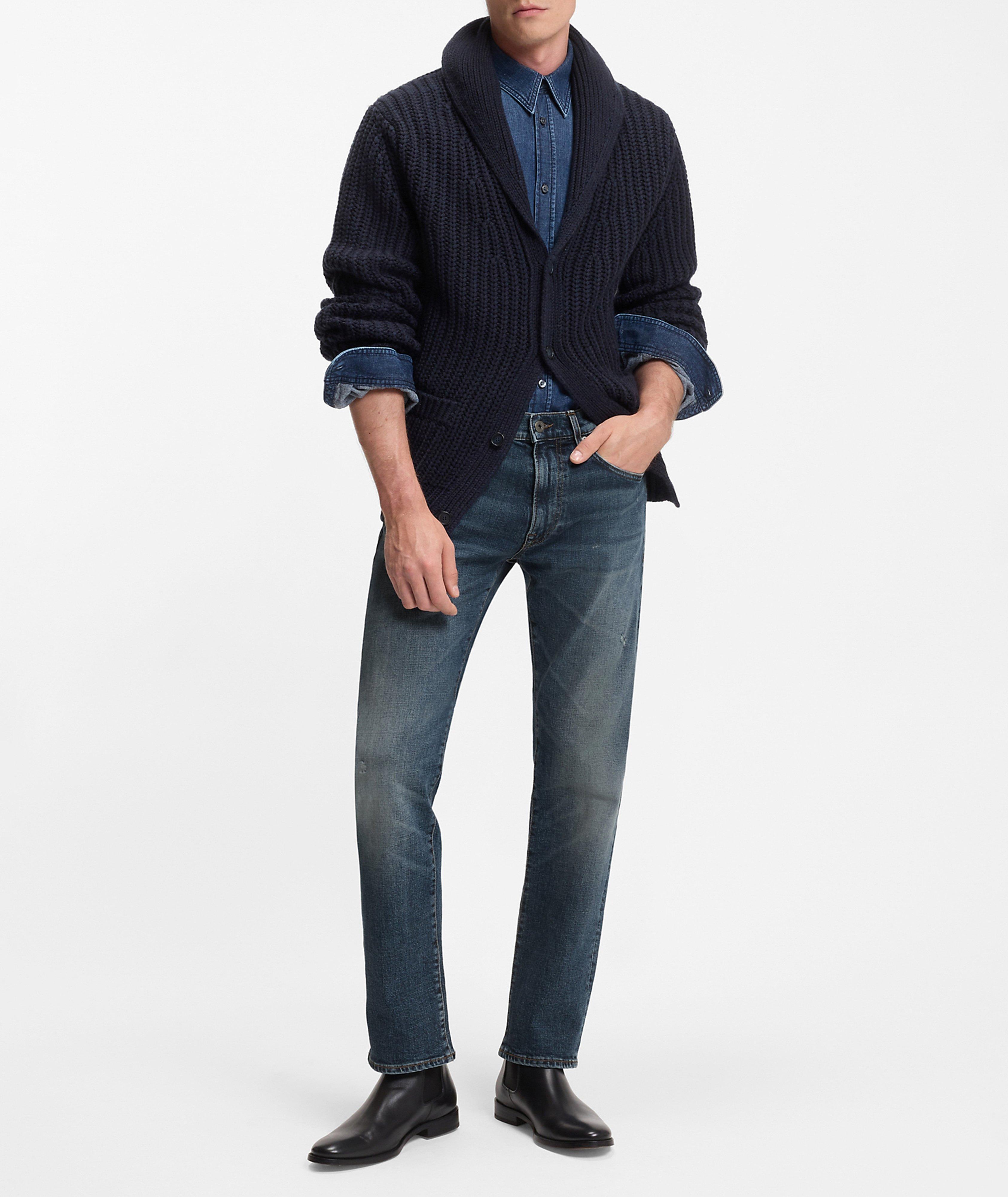 X BECKHAM Slim-Fit Faded Jeans image 5