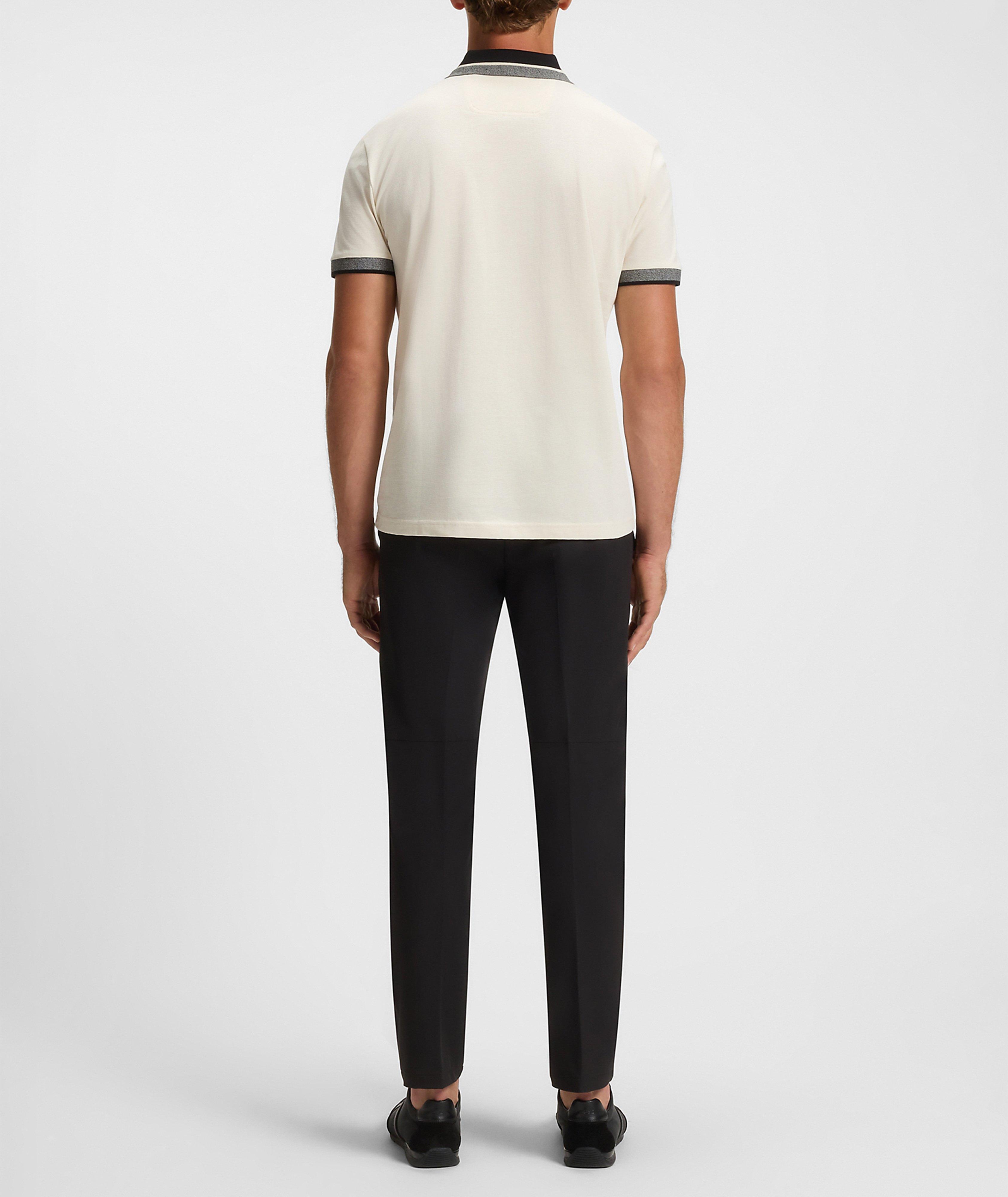 Striped Collar Cotton Piqué Polo  image 2