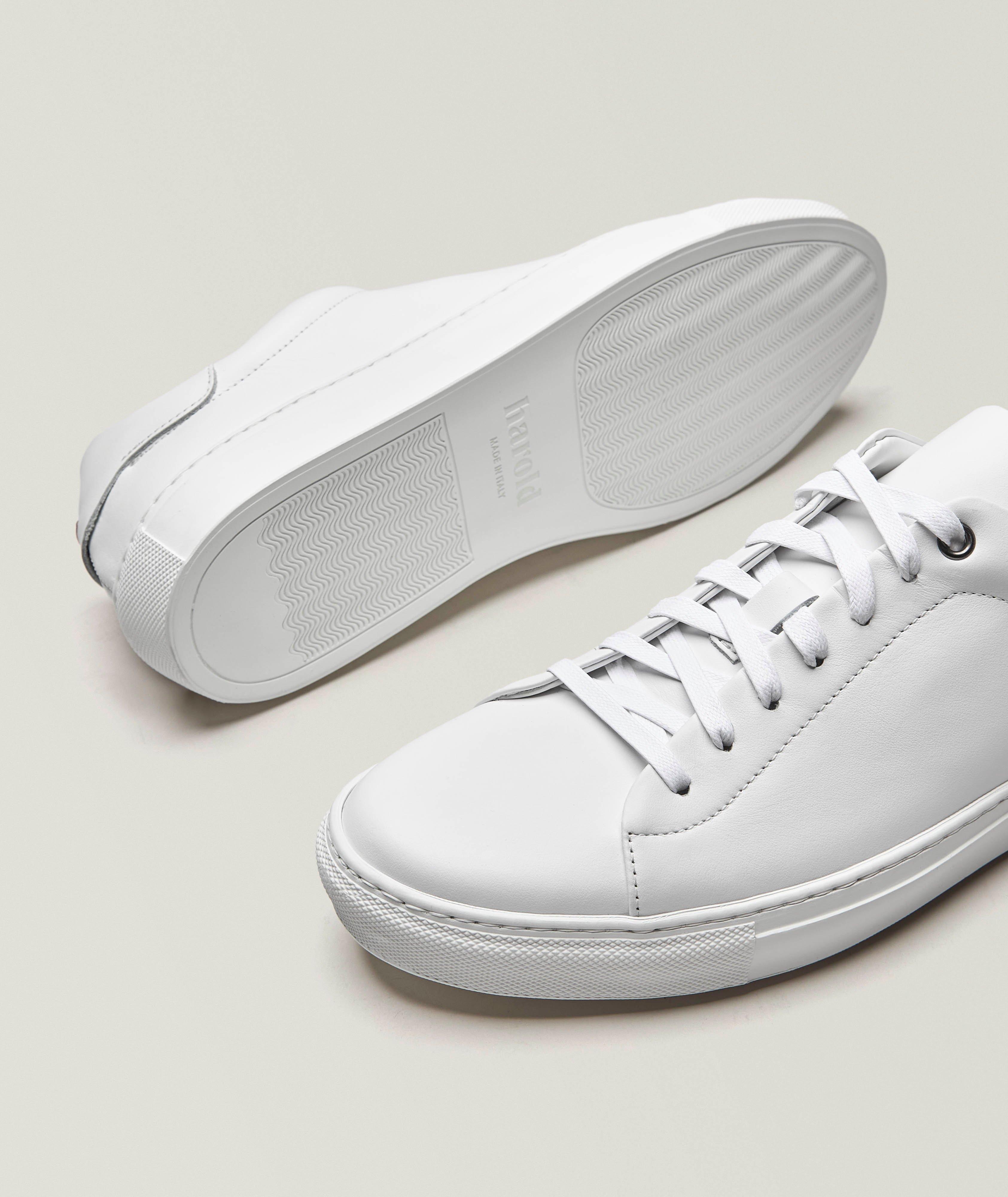 Nappa Leather Low-Top Sneakers image 3