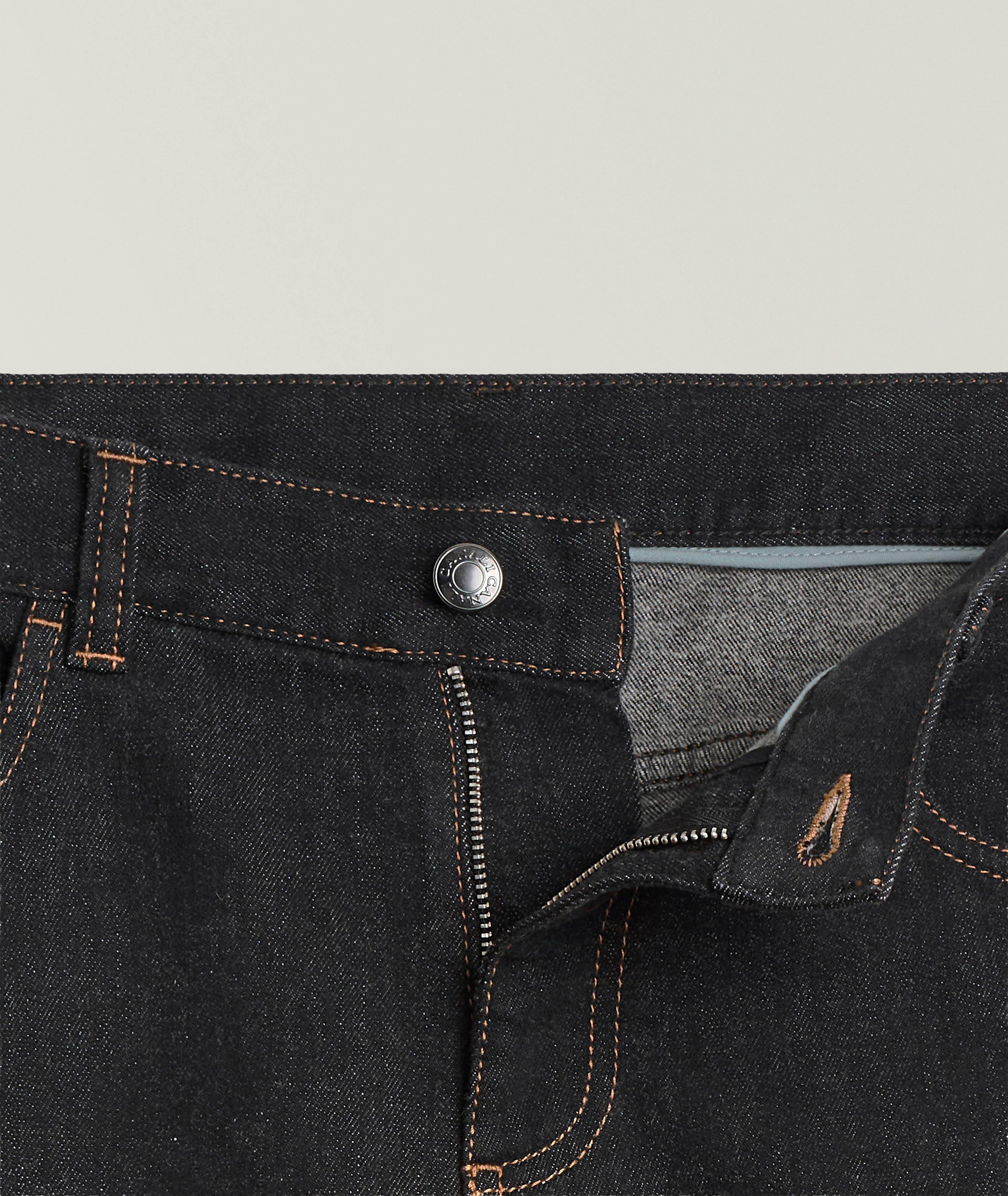 Slim-Fit Contrast Stitch Jeans image 5