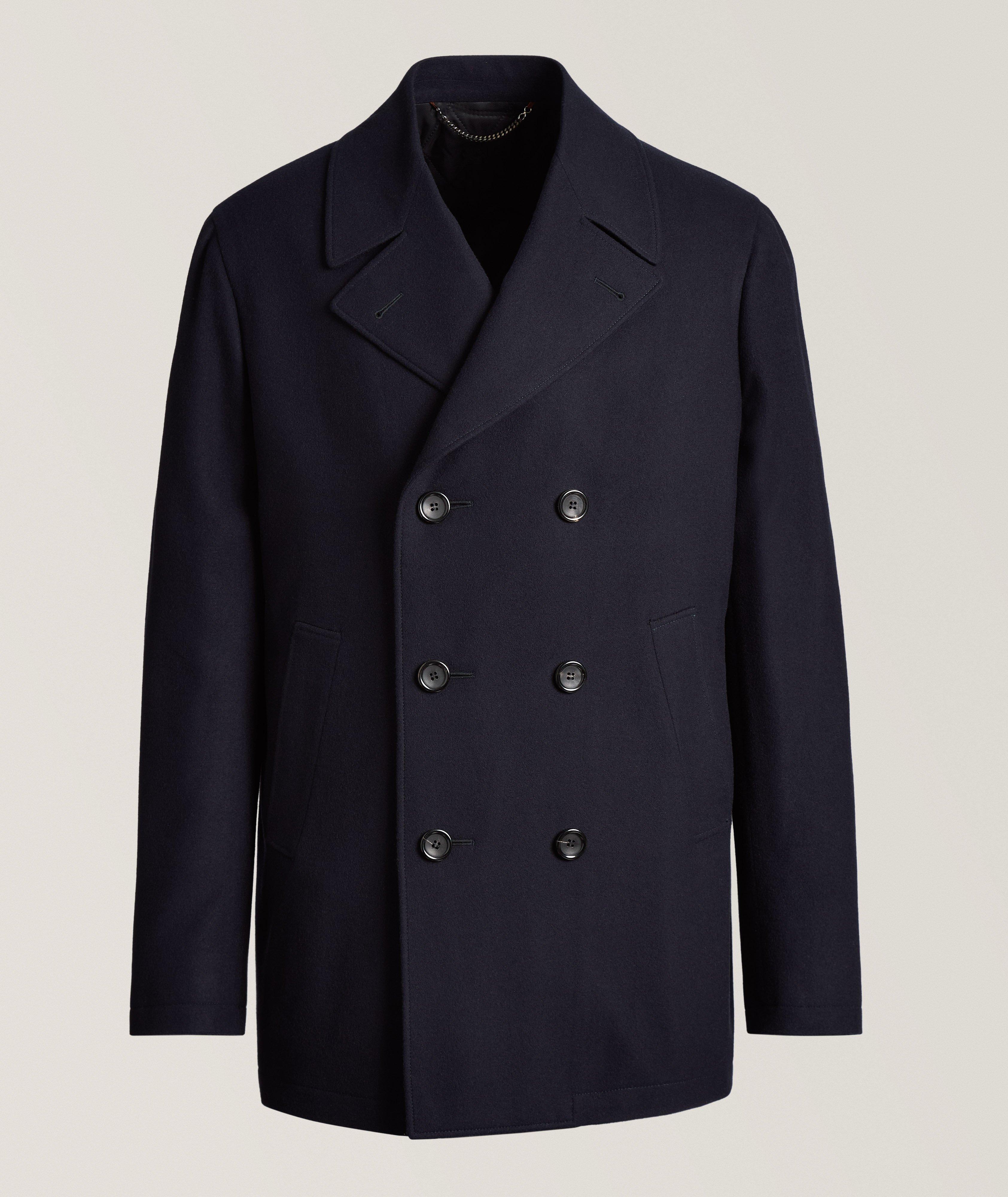 Kei Double-Breasted Wool Peacoat image 0