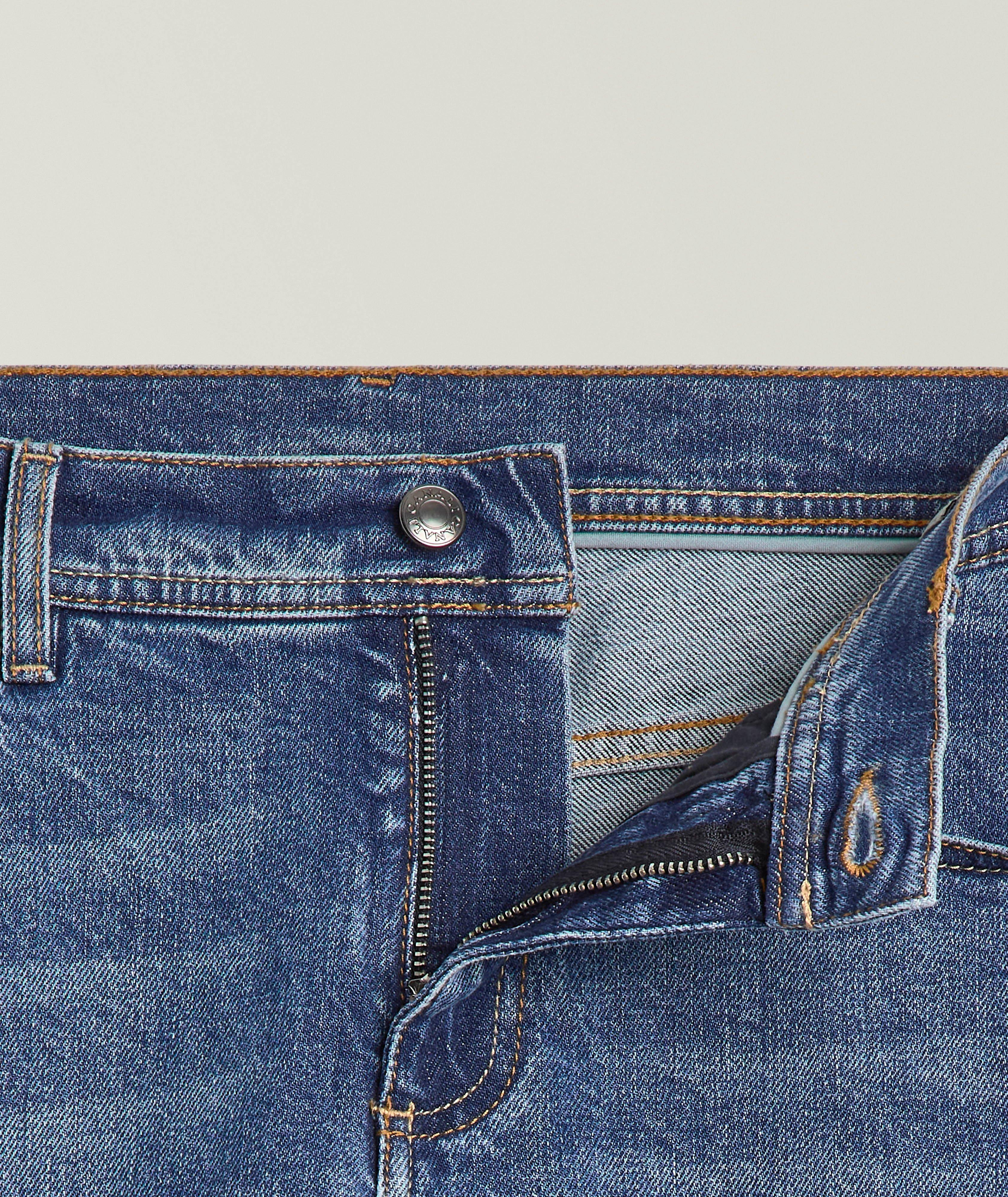 Slim-Fit Contrast Stitch Jeans image 4