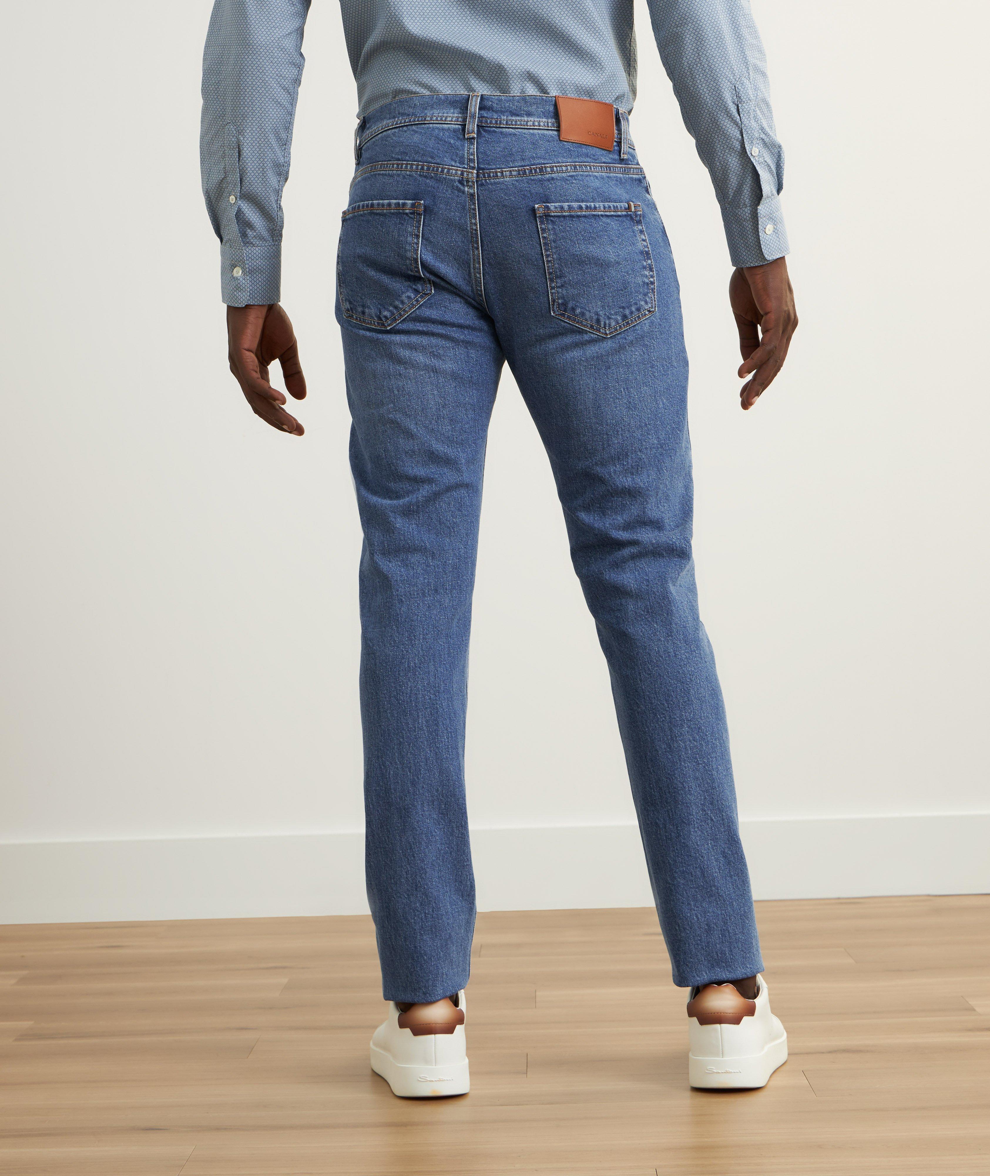 Slim-Fit Contrast Stitch Jeans image 2
