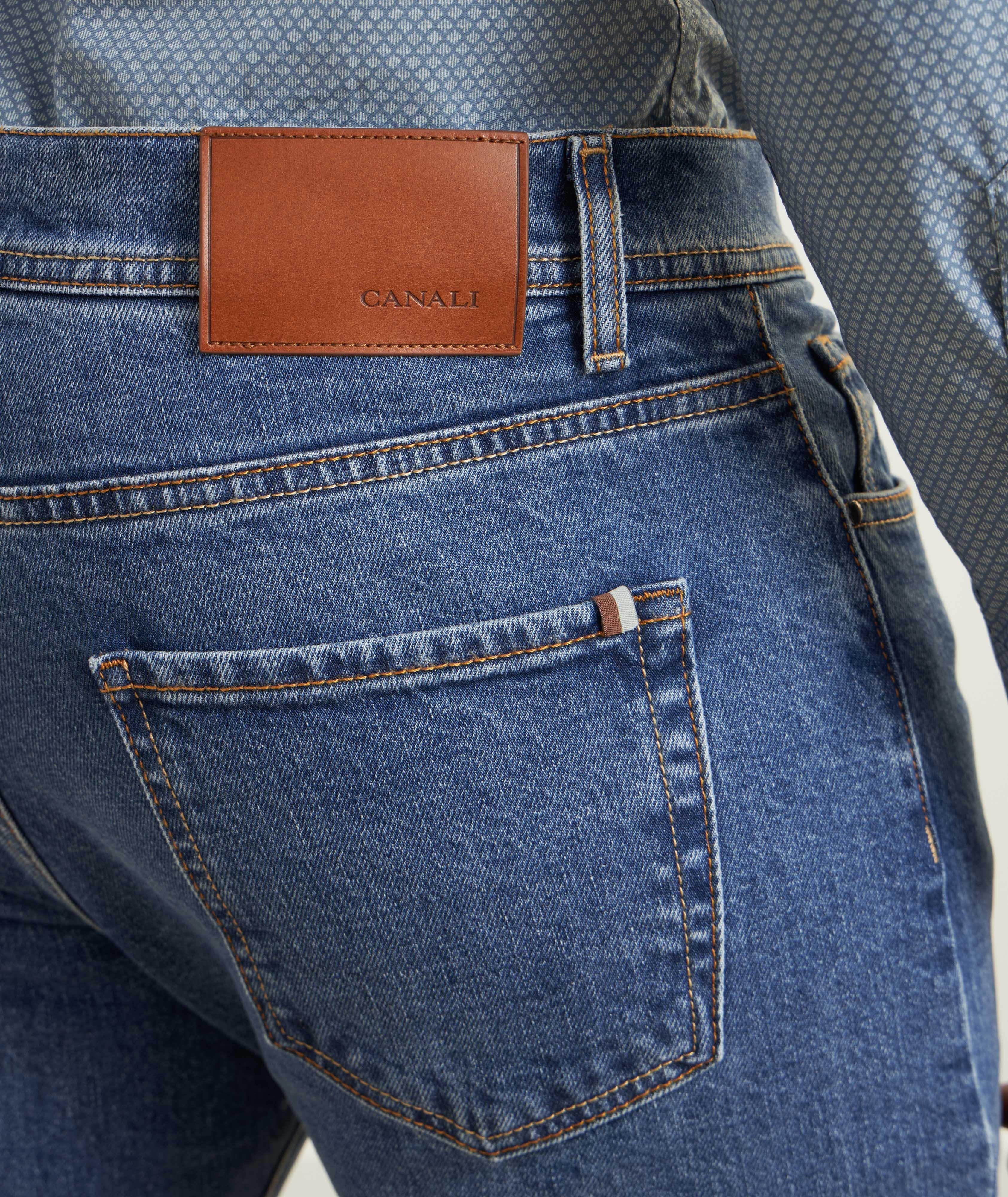 Slim-Fit Contrast Stitch Jeans image 3