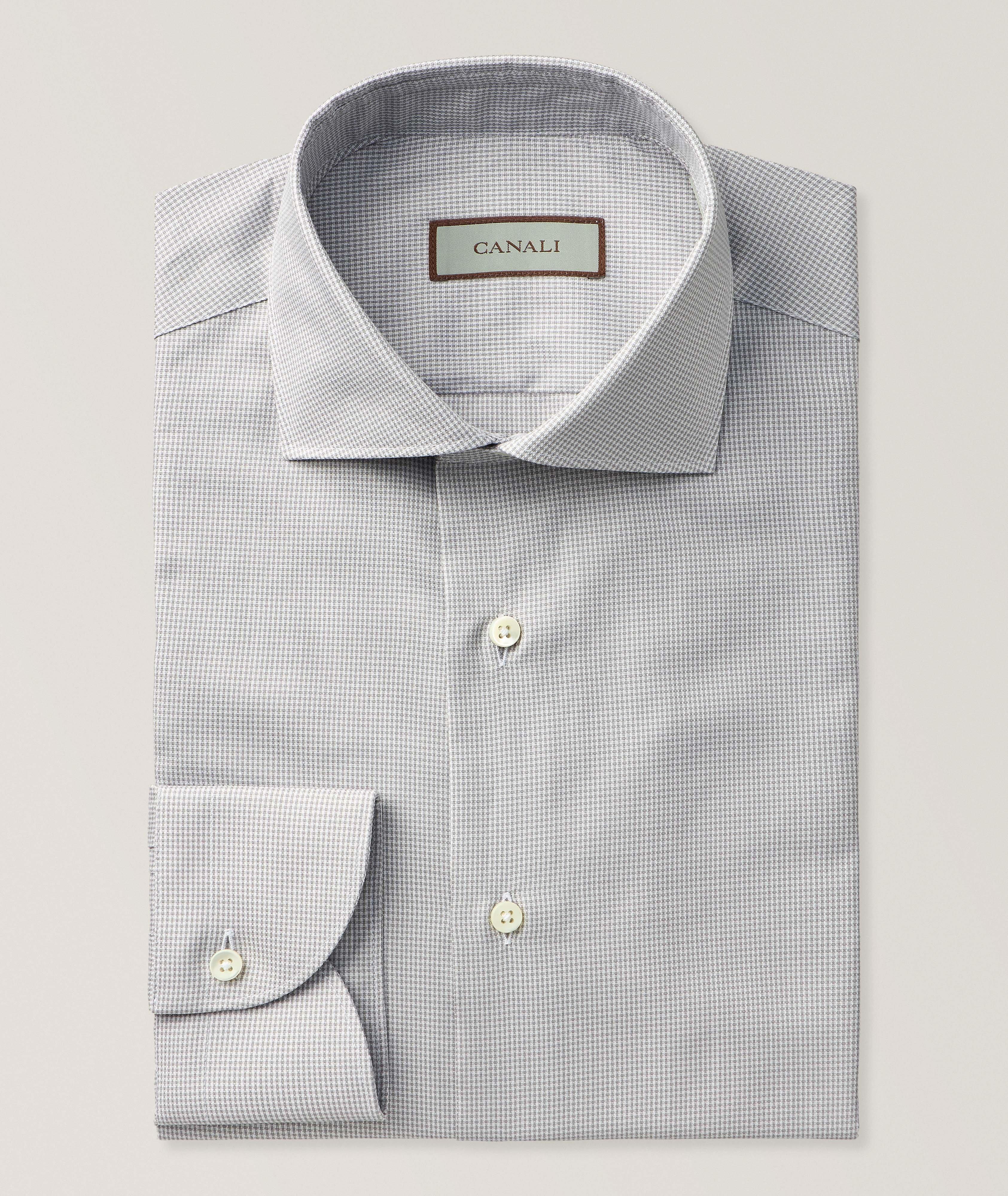 Chemise habillée à motif répété de coupe amincie image 0