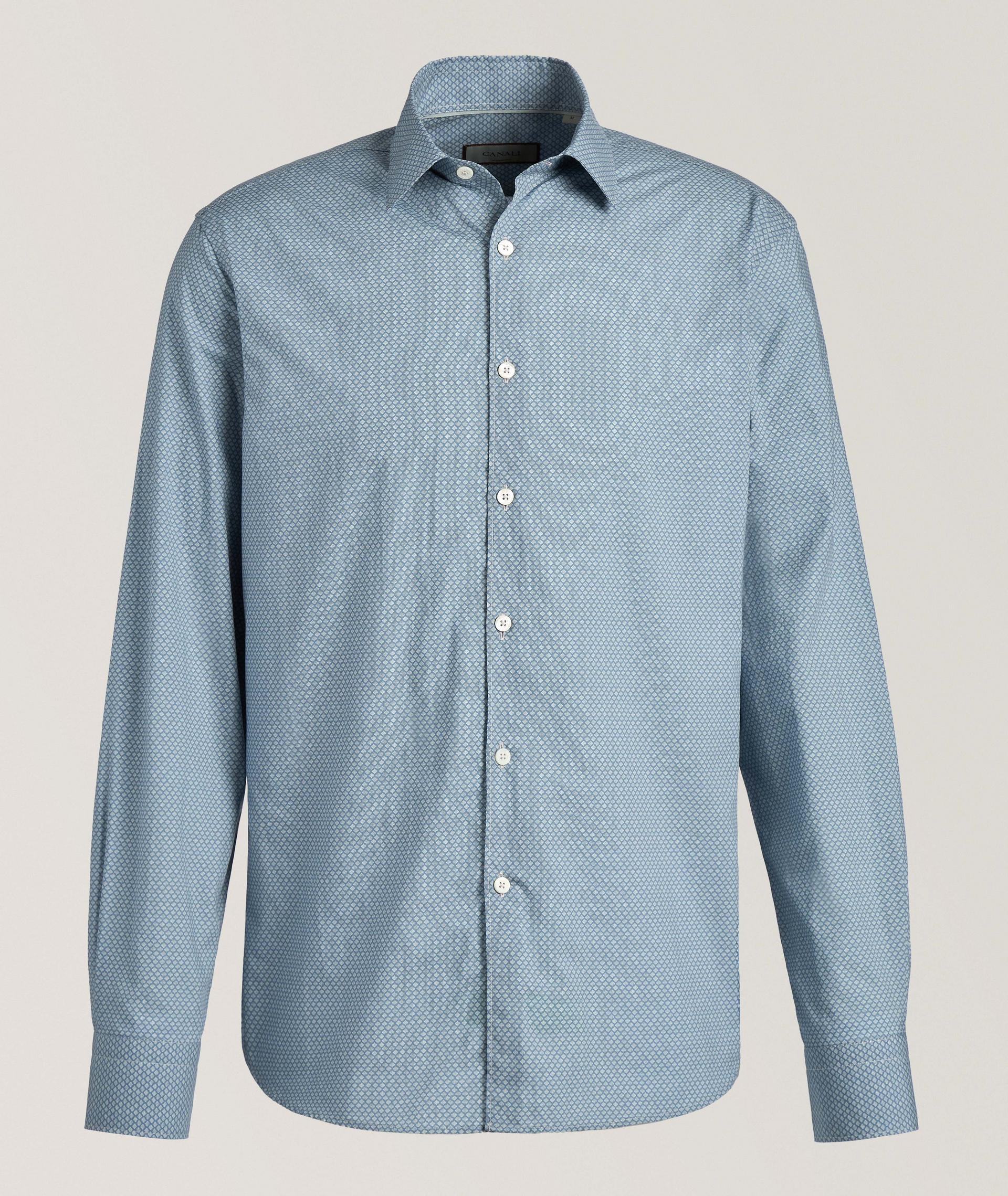Micro-Print Cotton Shirt image 0