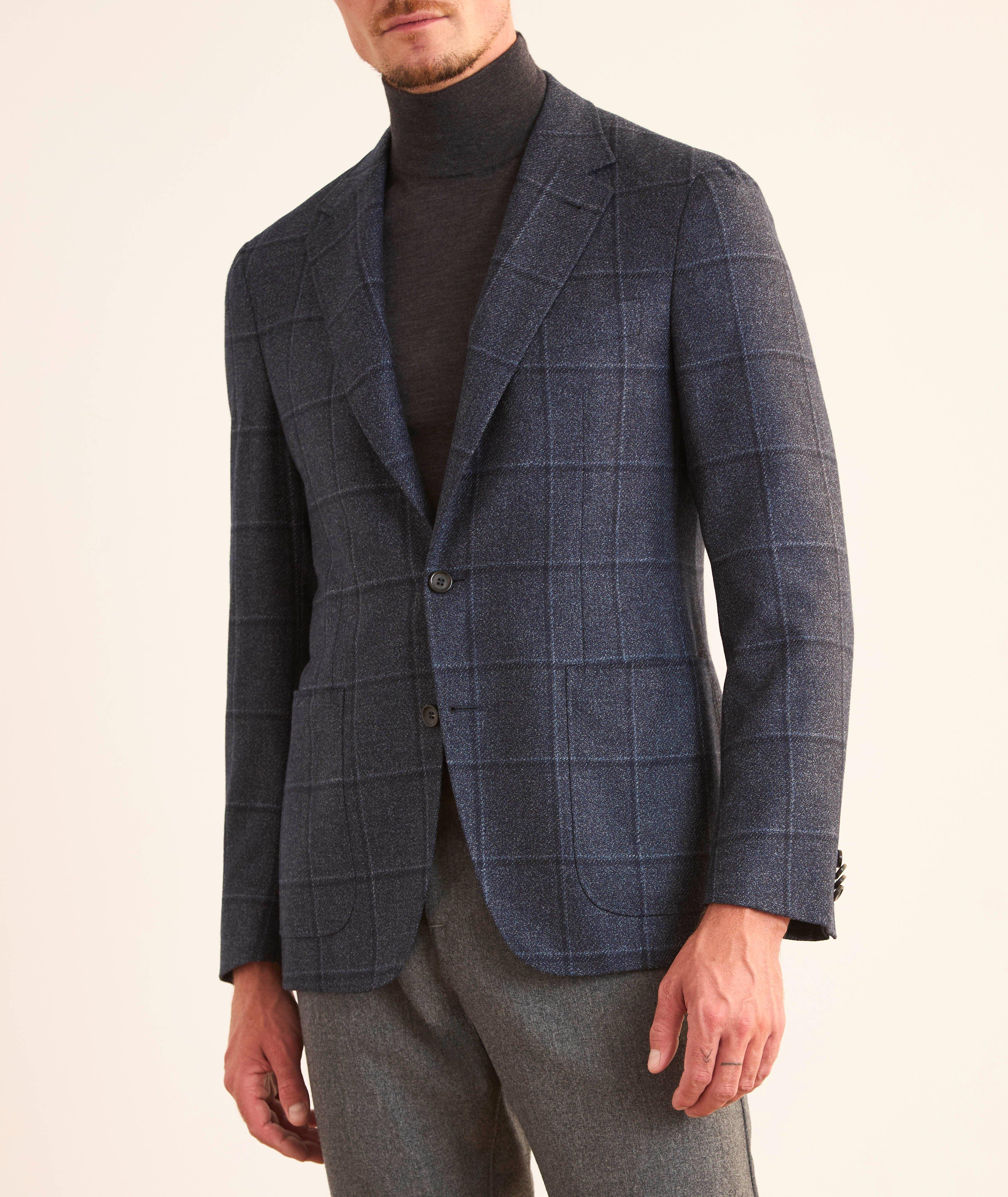 Kei Windowpane Wool-Silk Sport Jacket image 1