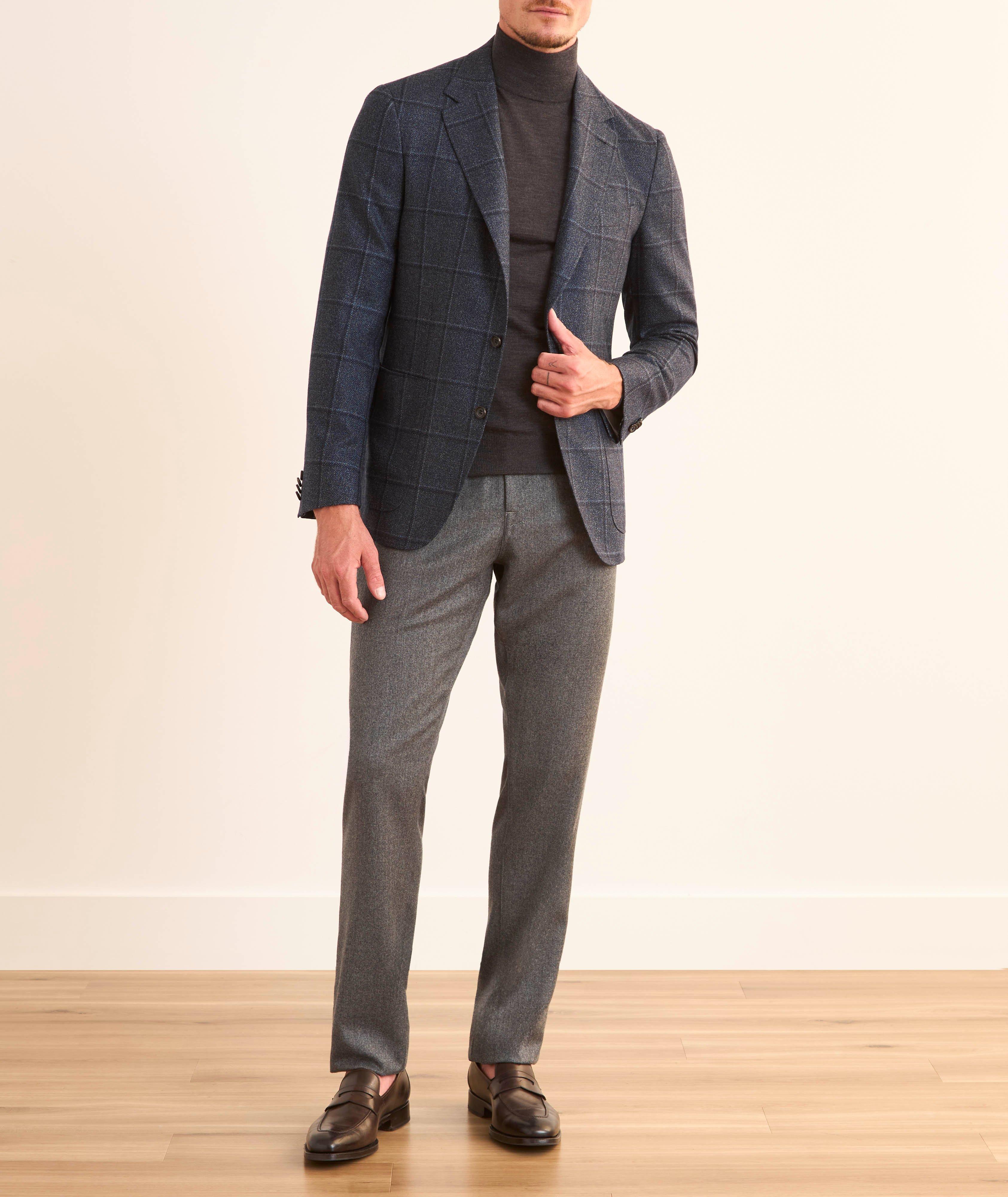 Kei Windowpane Wool-Silk Sport Jacket image 4