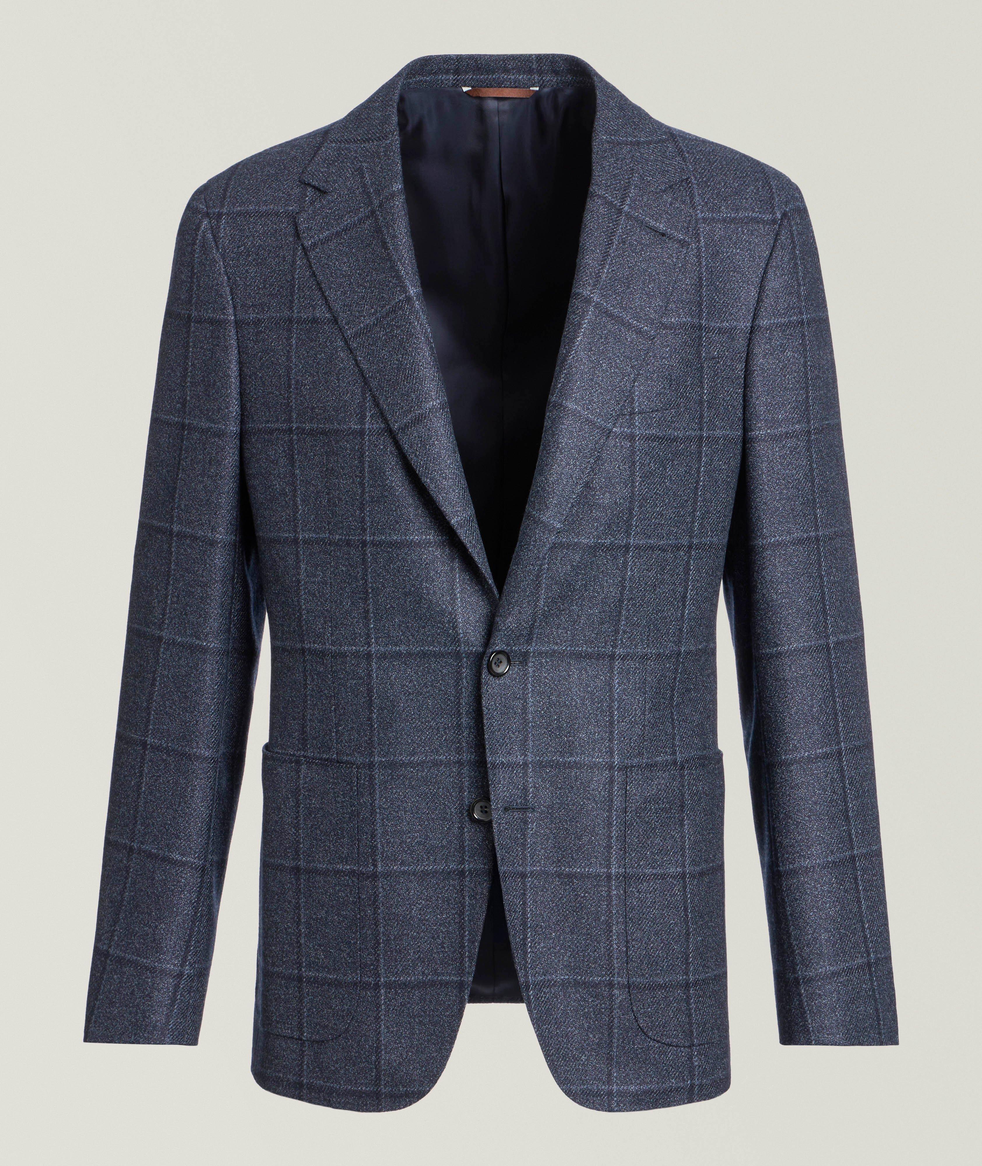Kei Windowpane Wool-Silk Sport Jacket image 0
