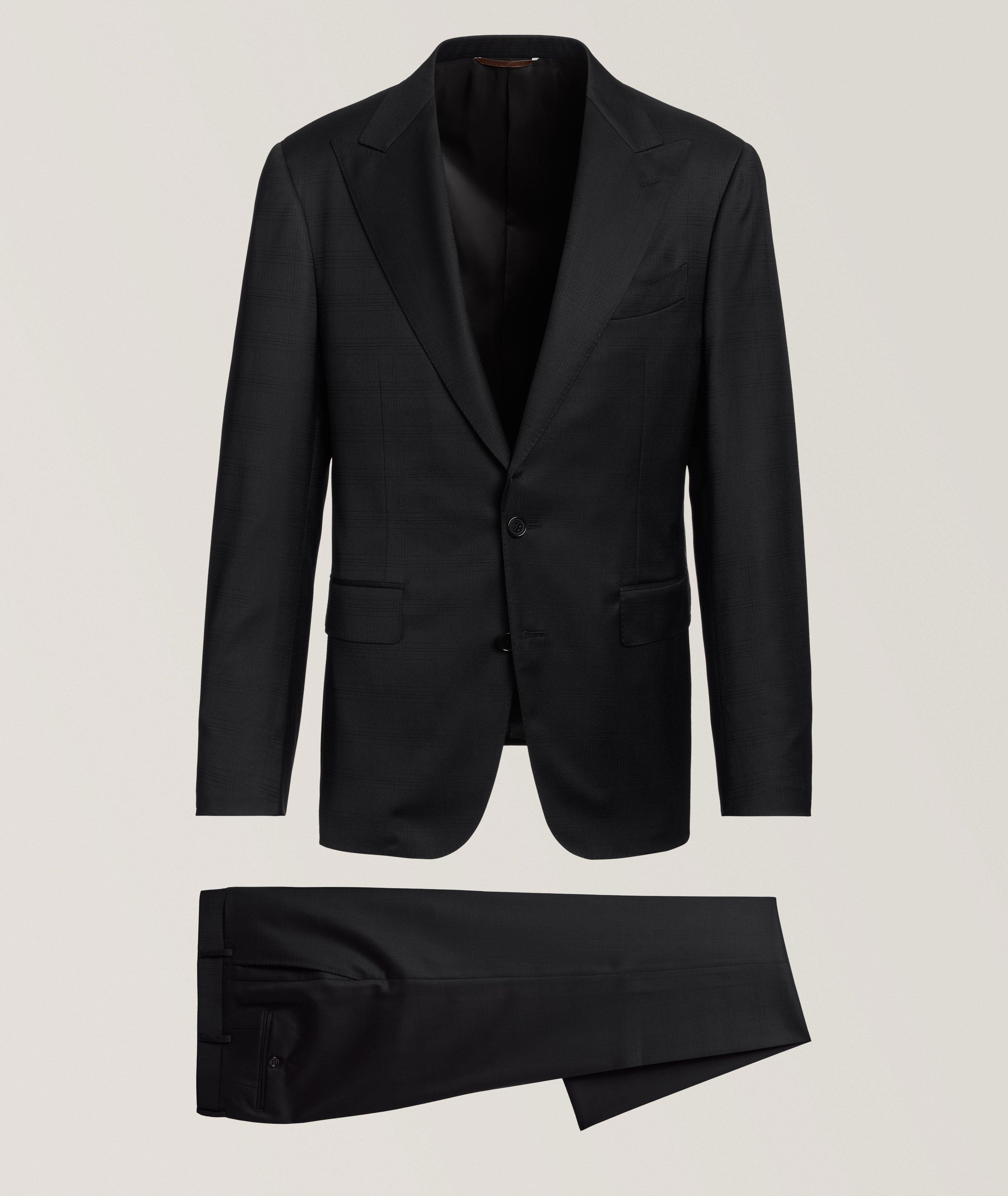 Capri Peak Lapel Stretch-Wool Suit image 0