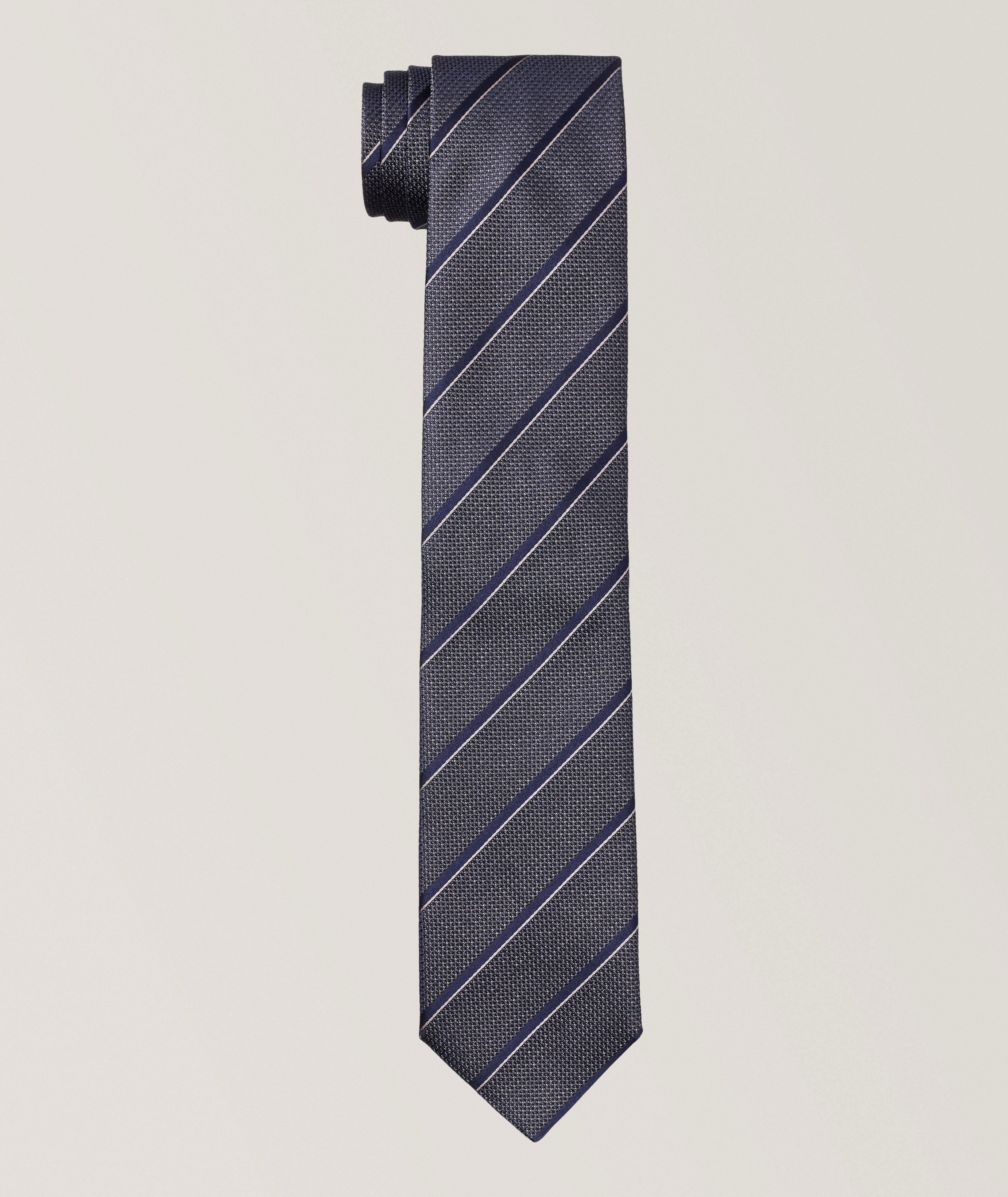 Striped Silk Tie  image 0