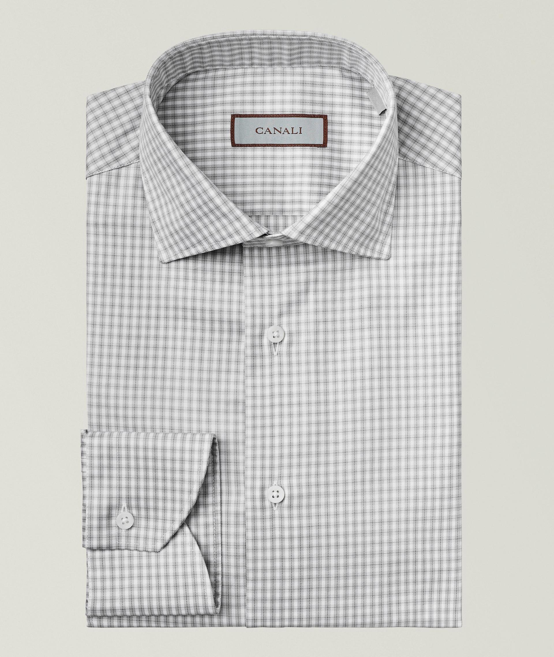 Chemise habillée en coton à motif quadrillé image 0