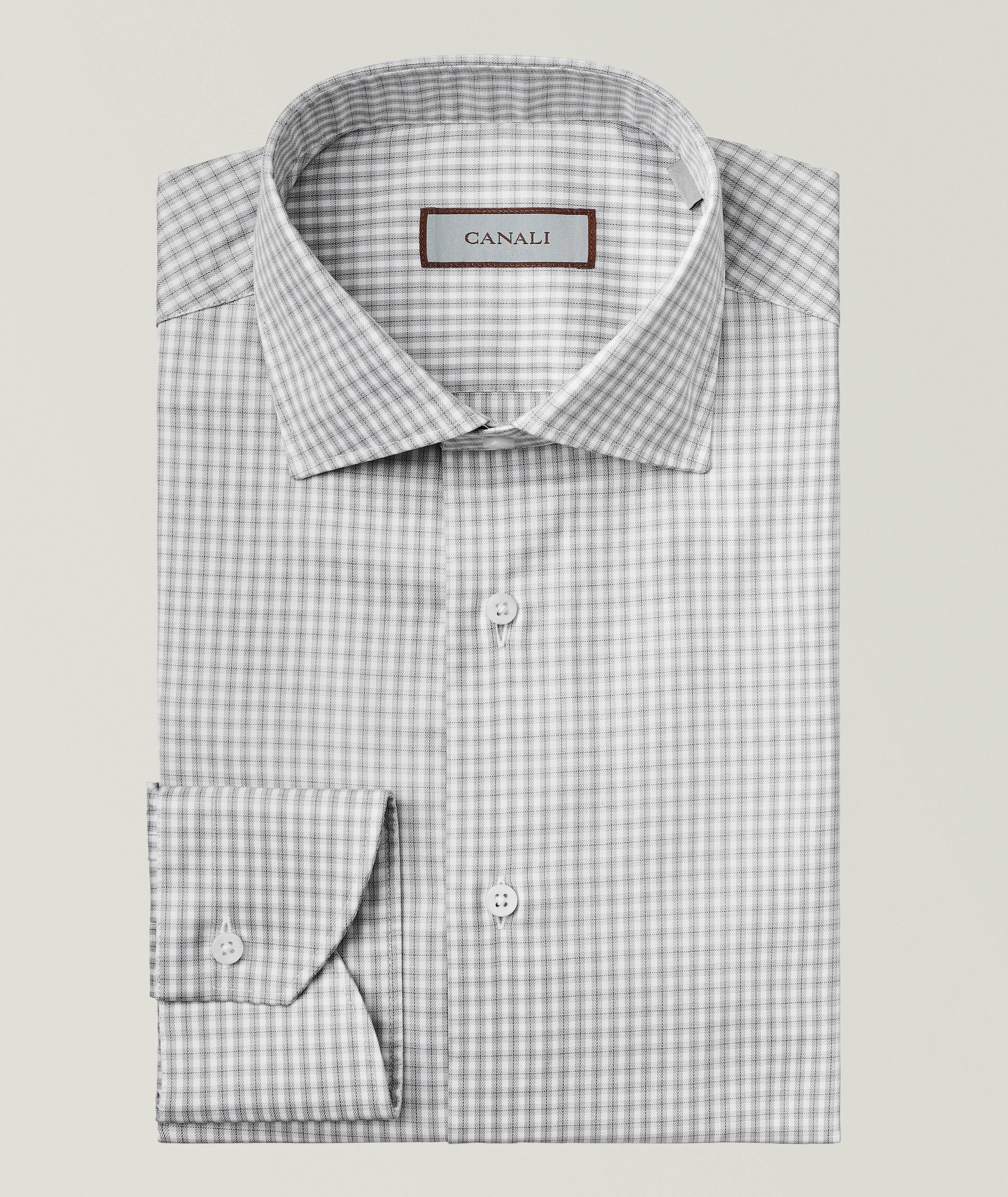 Chemise habillée en coton à motif quadrillé image 0