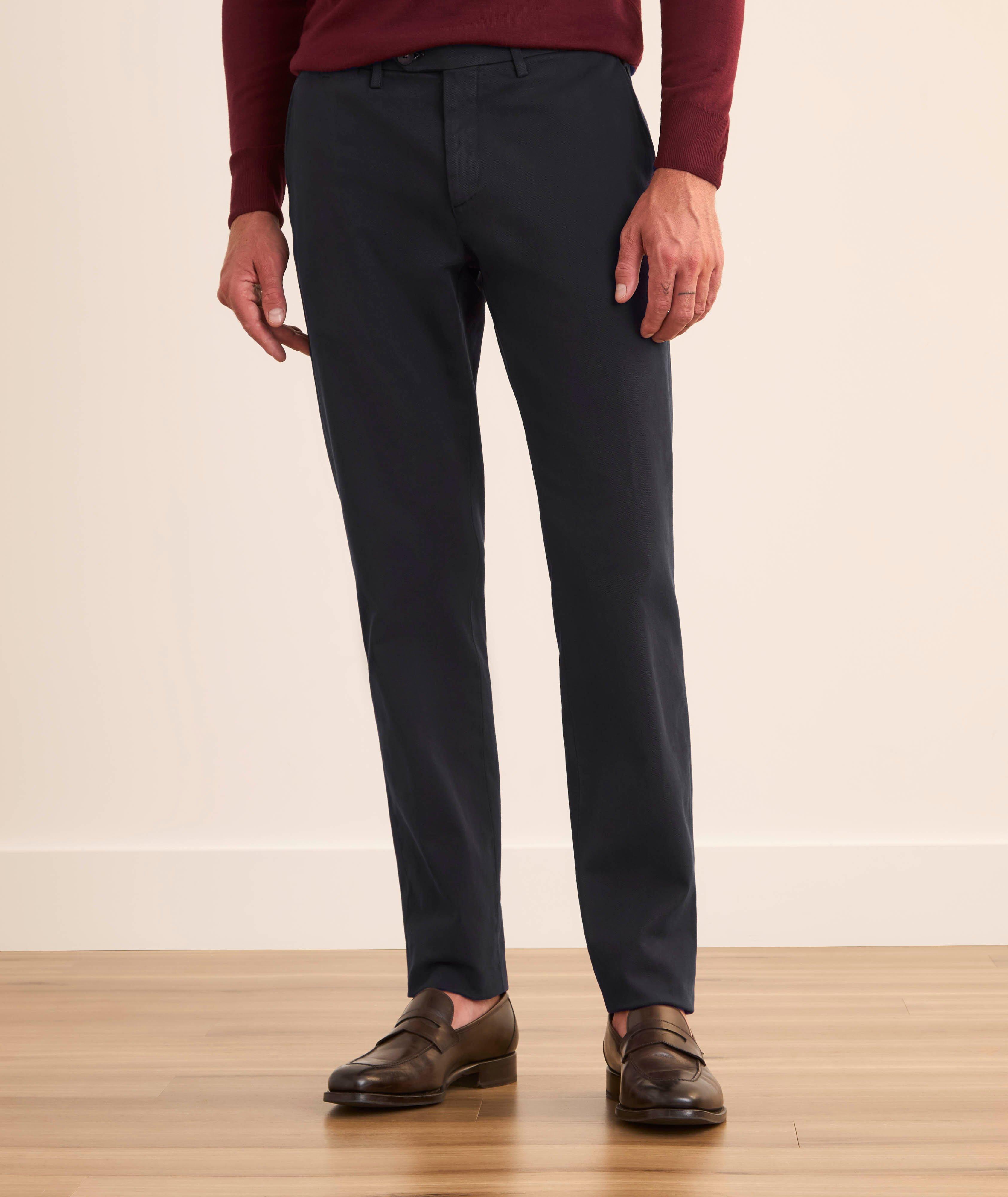 Regular-Fit Stretch-Cotton Twill Pants image 1