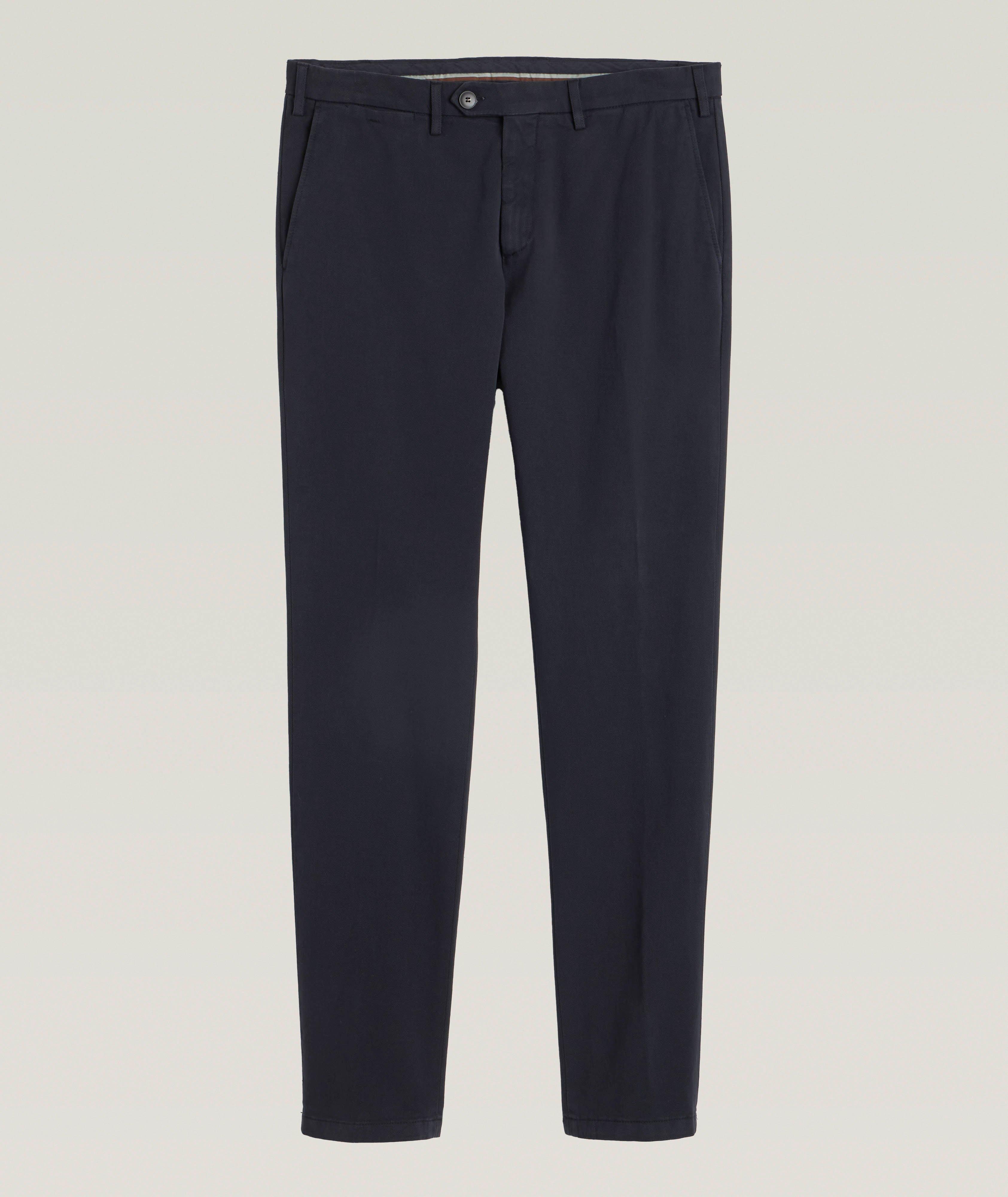 Regular-Fit Stretch-Cotton Twill Pants image 0