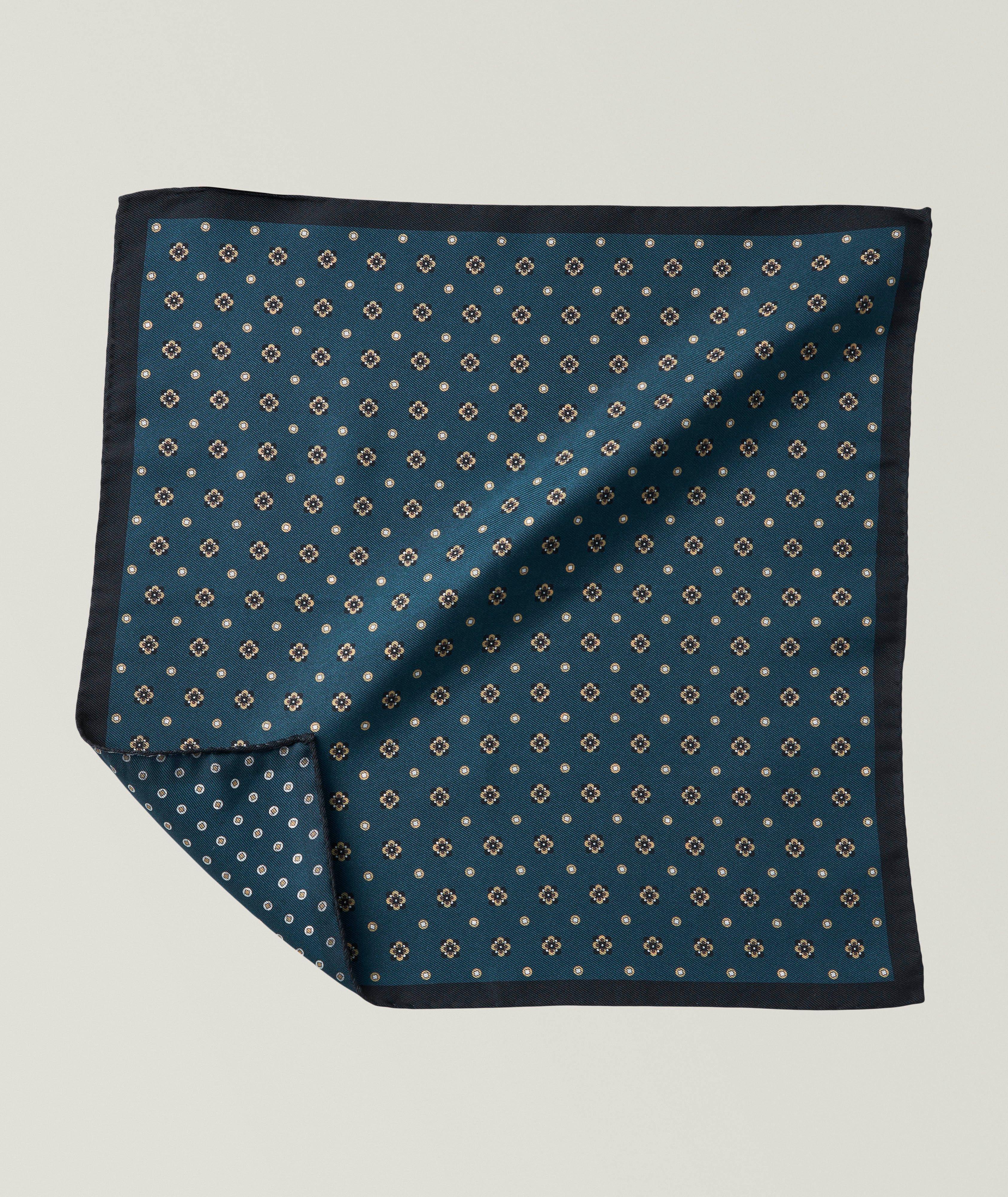 Petro-Floral Silk Pocket Square image 0