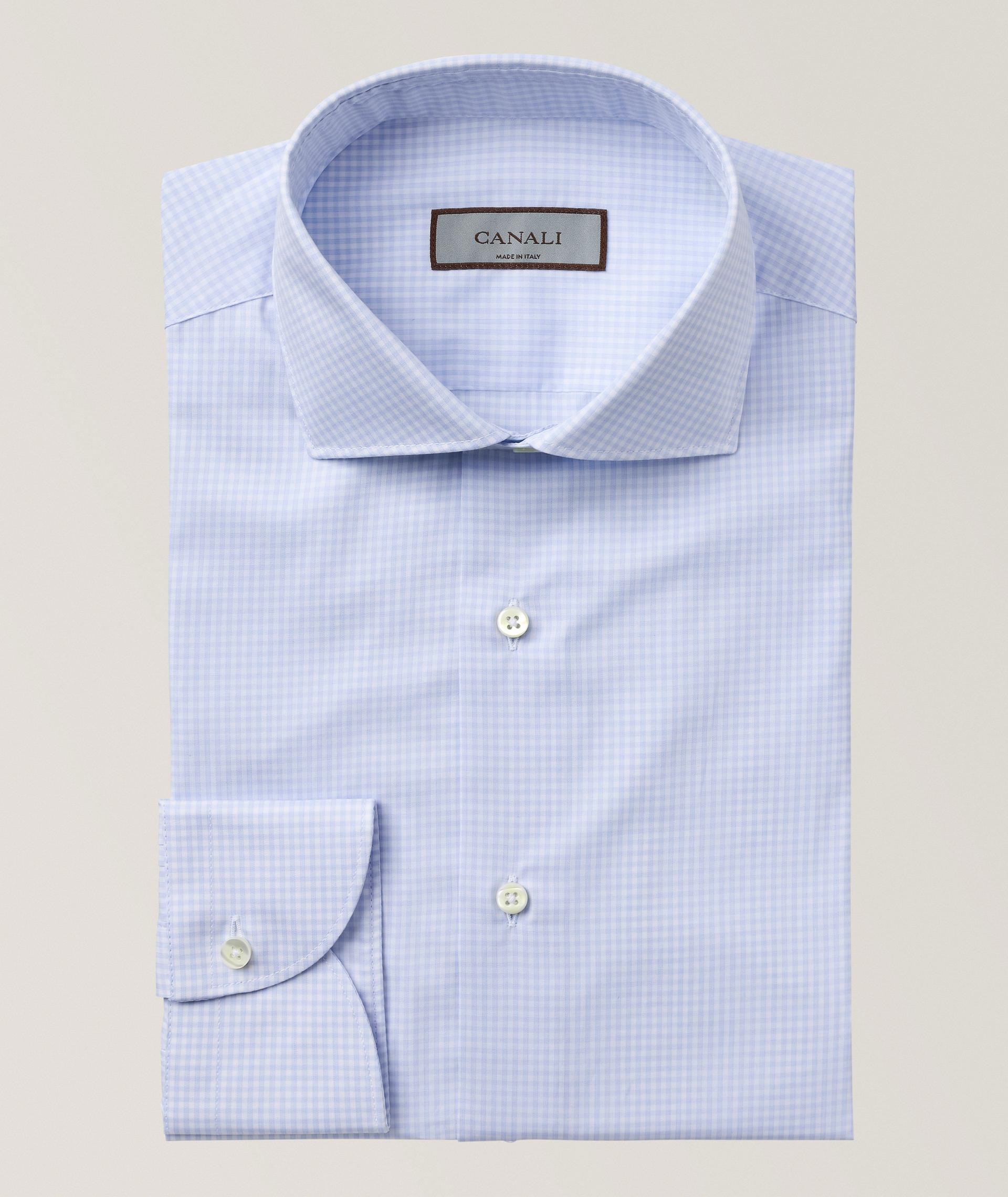Chemise habillée en coton à carreaux vichy image 0