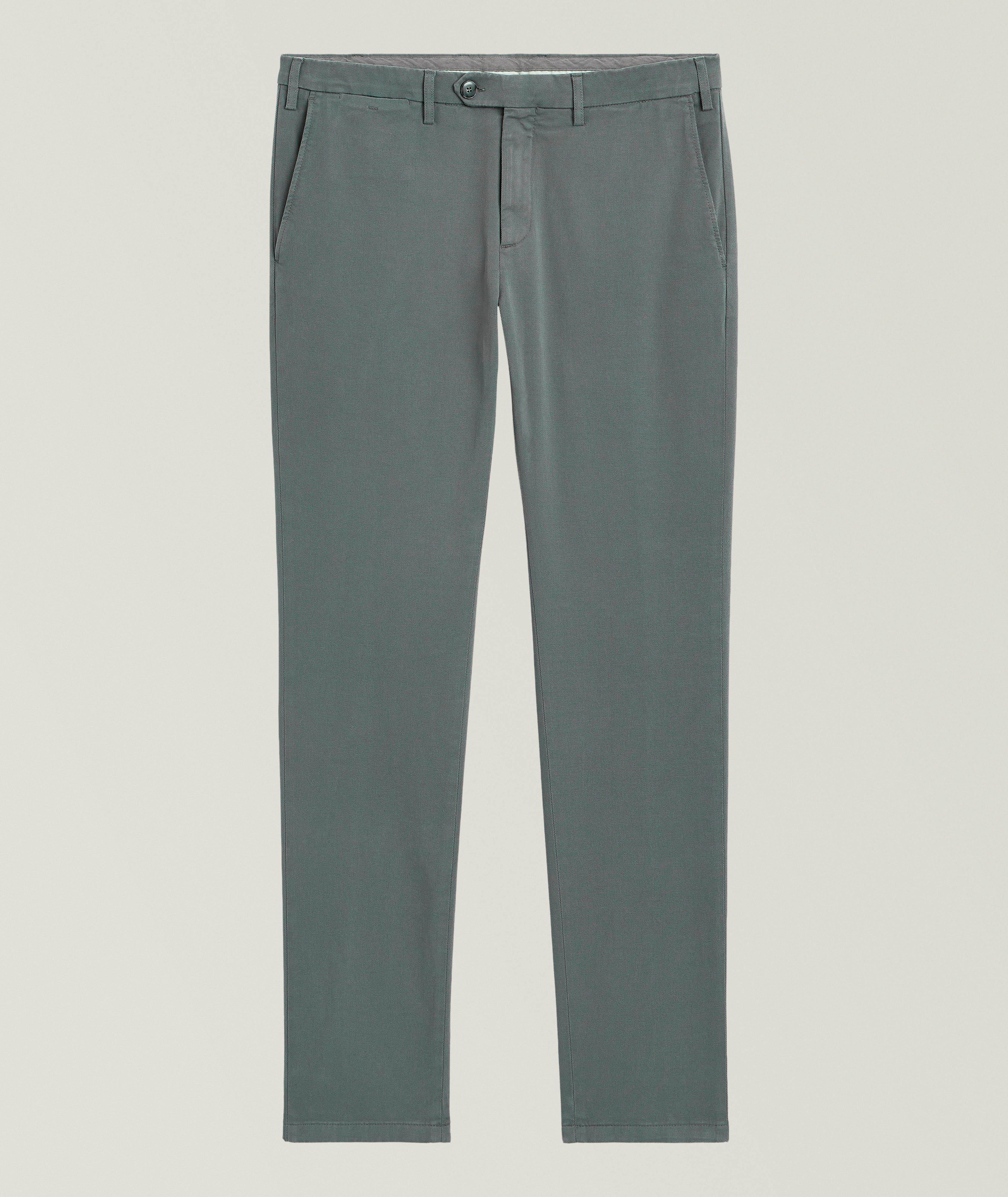 Regular-Fit Stretch-Cotton Twill Pants image 0