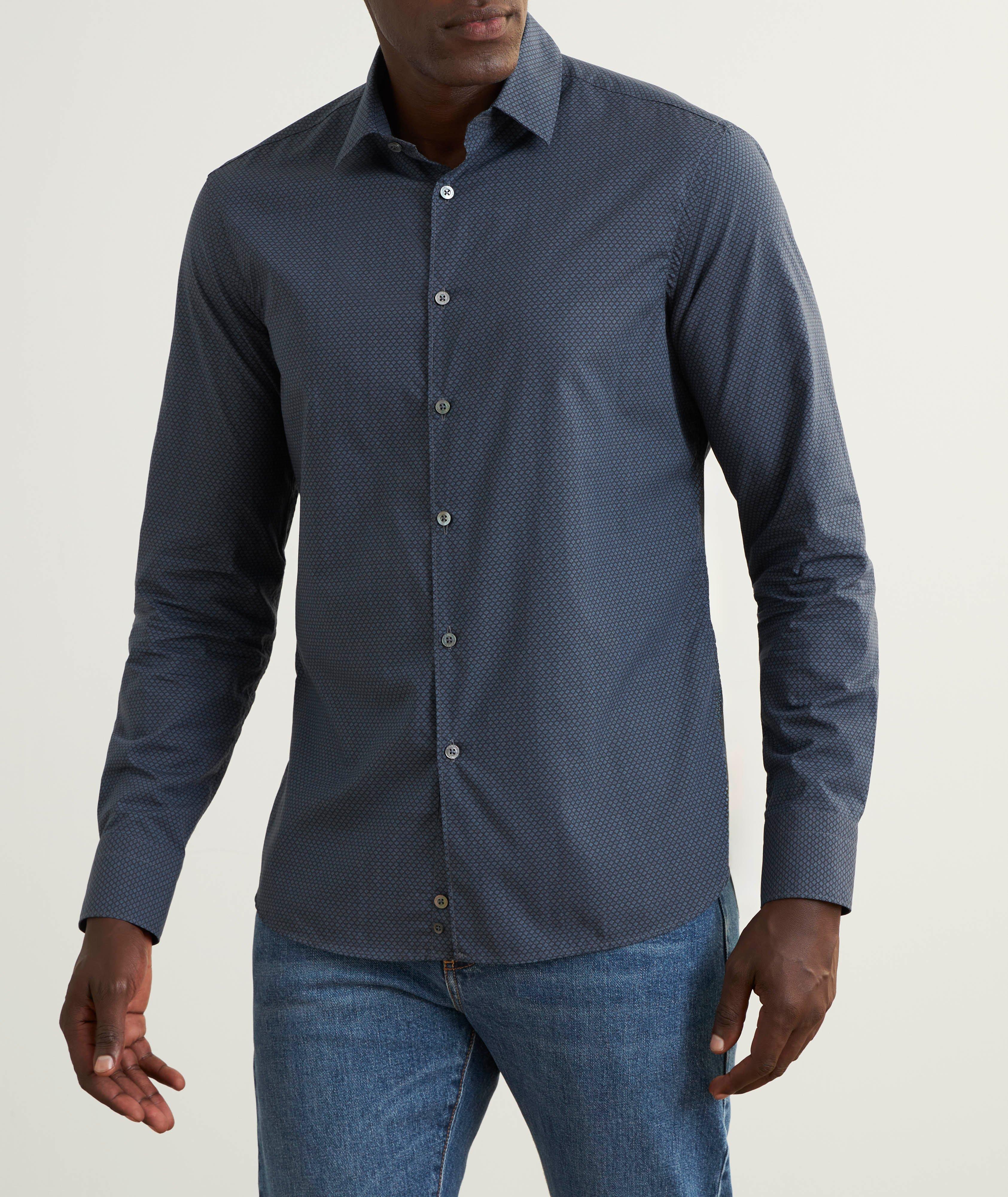 Micro-Print Cotton Shirt image 1