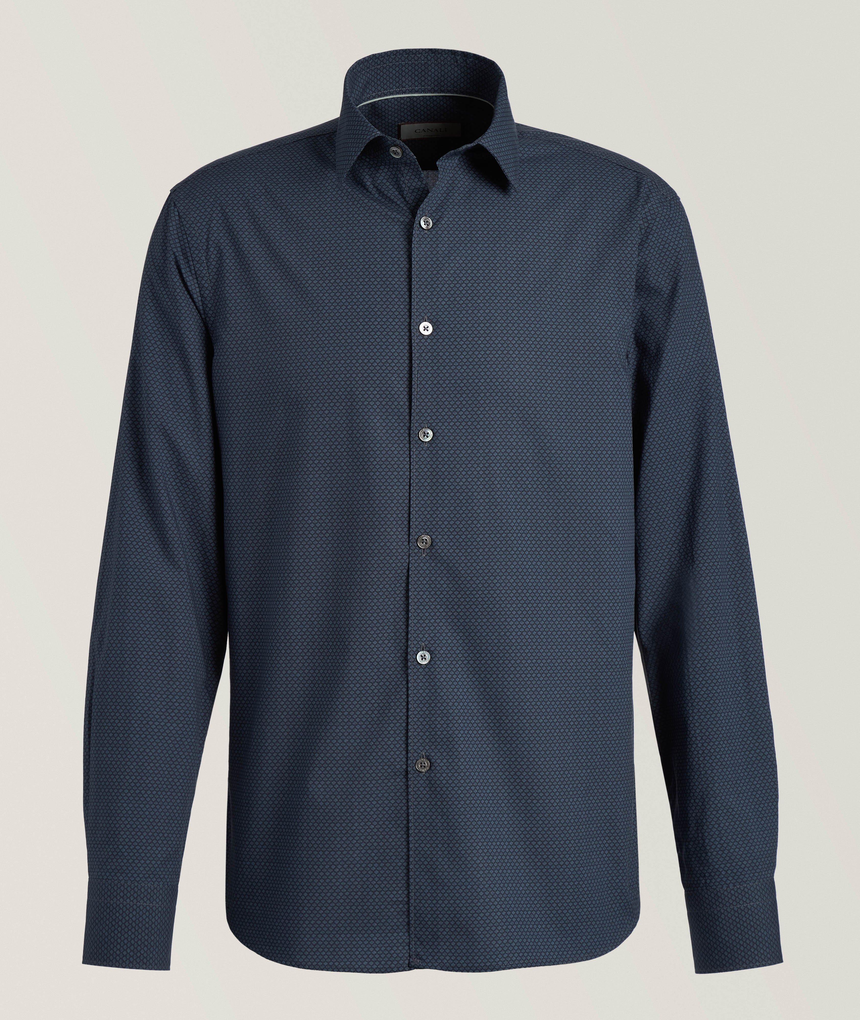 Micro-Print Cotton Shirt image 0