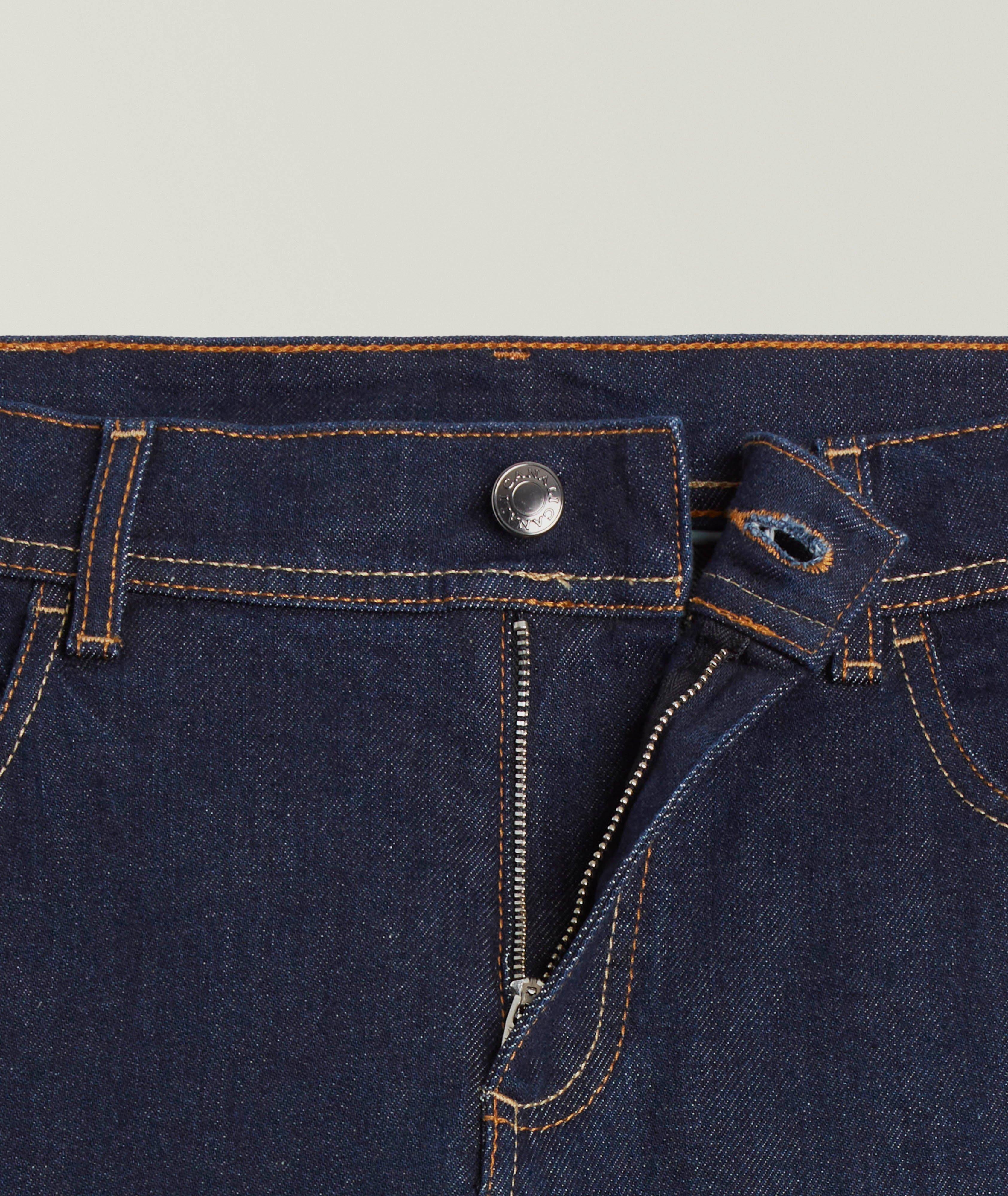 Slim-Fit Contrast Stitch Jeans image 5