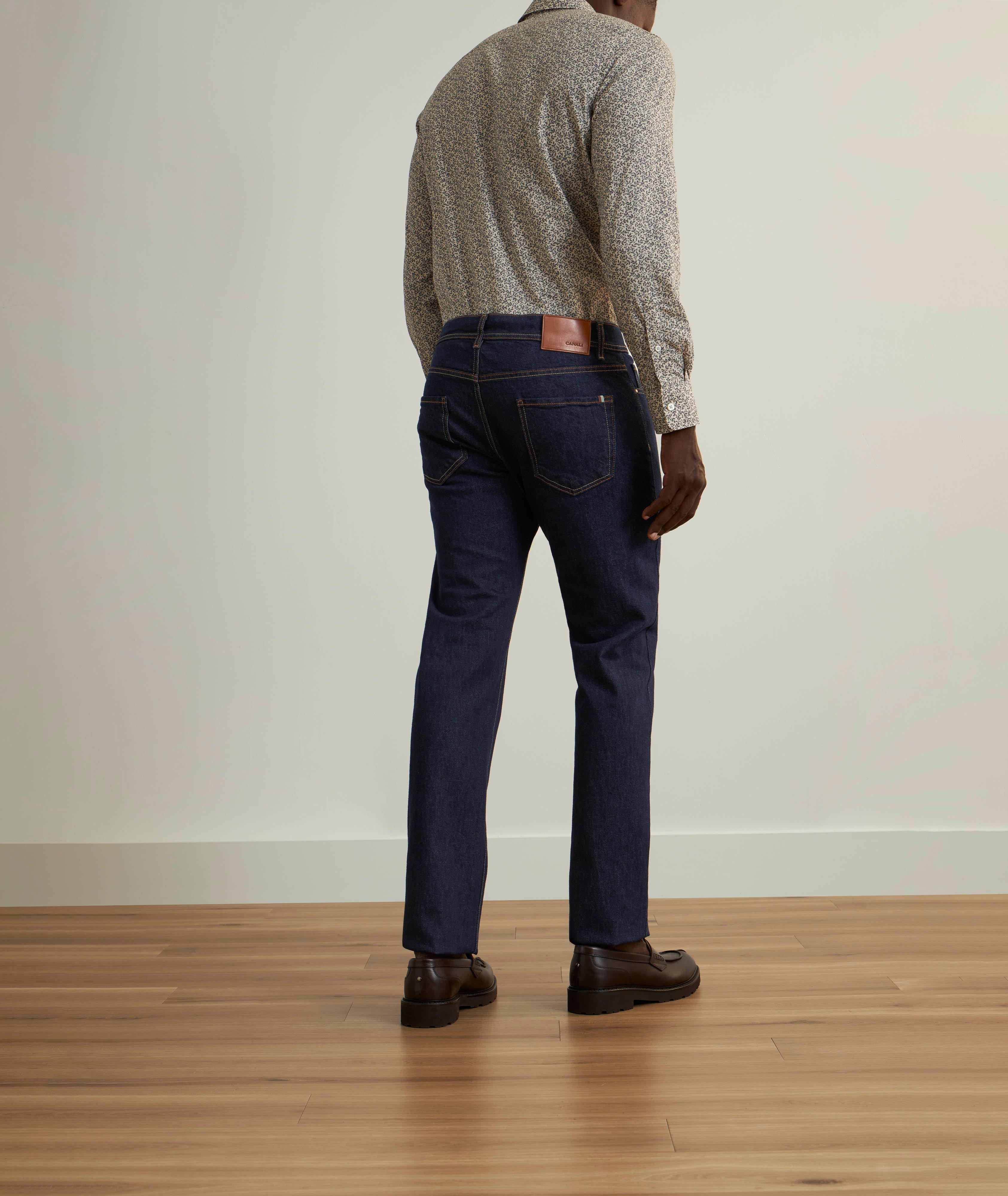 Slim-Fit Contrast Stitch Jeans image 2