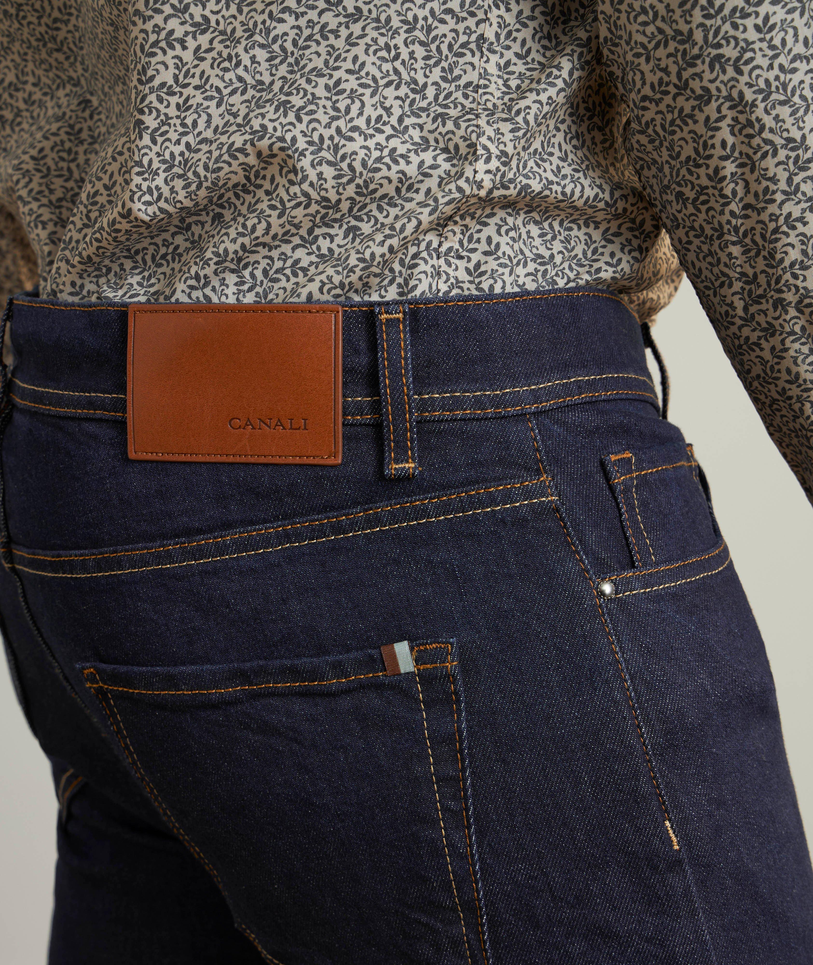Slim-Fit Contrast Stitch Jeans image 3