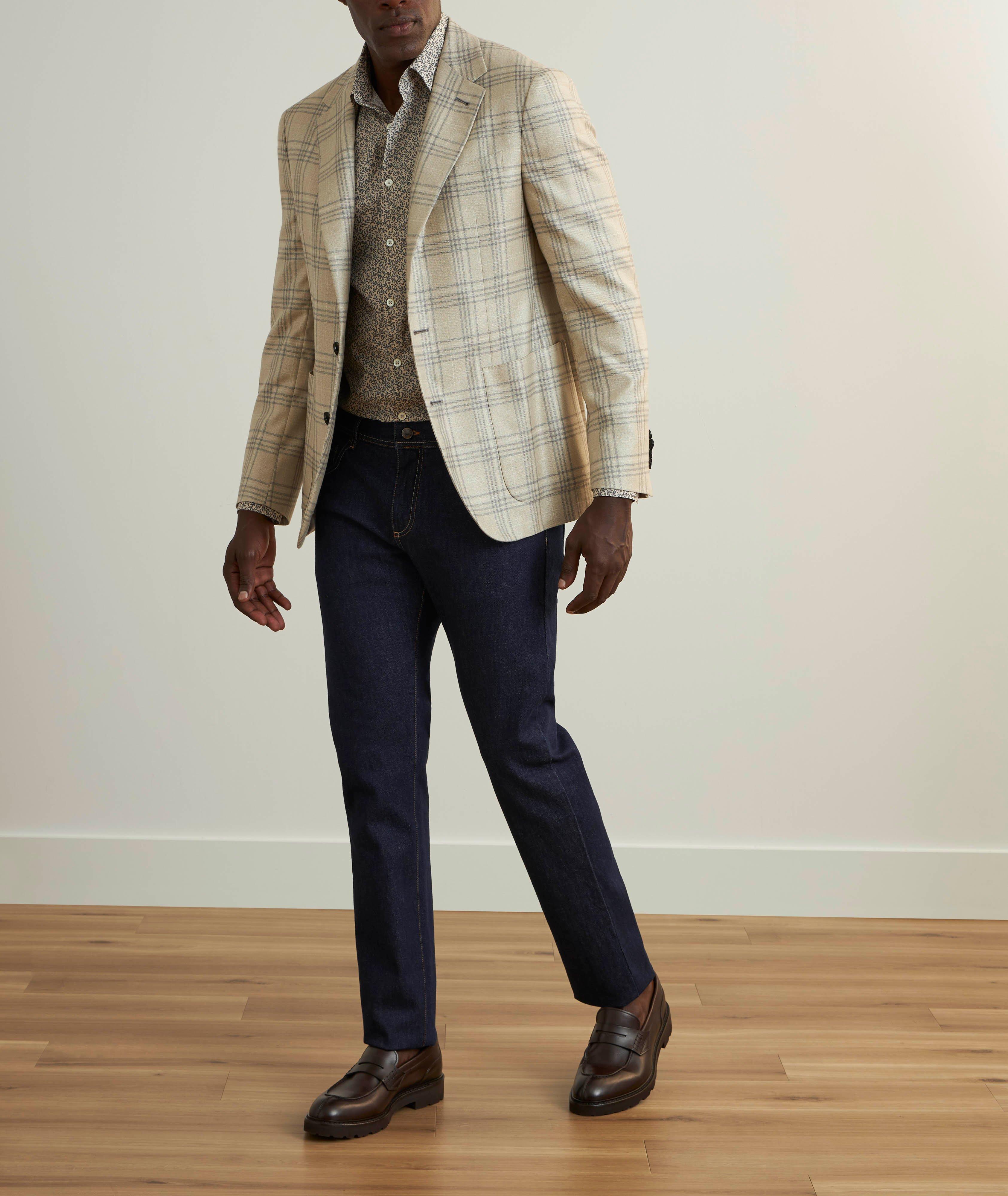 Slim-Fit Contrast Stitch Jeans image 4