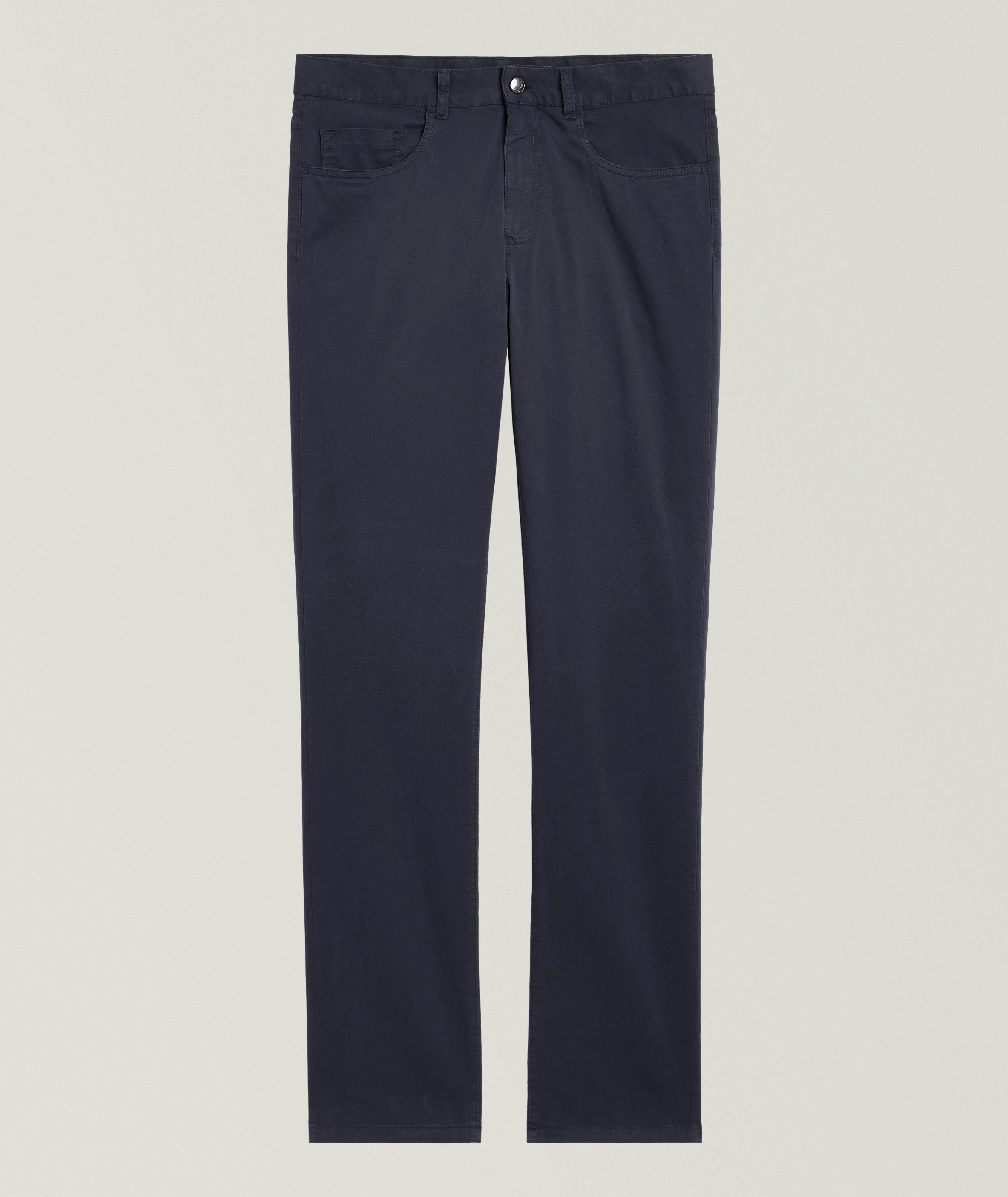Pantalon en coton extensible de coupe standard image 0