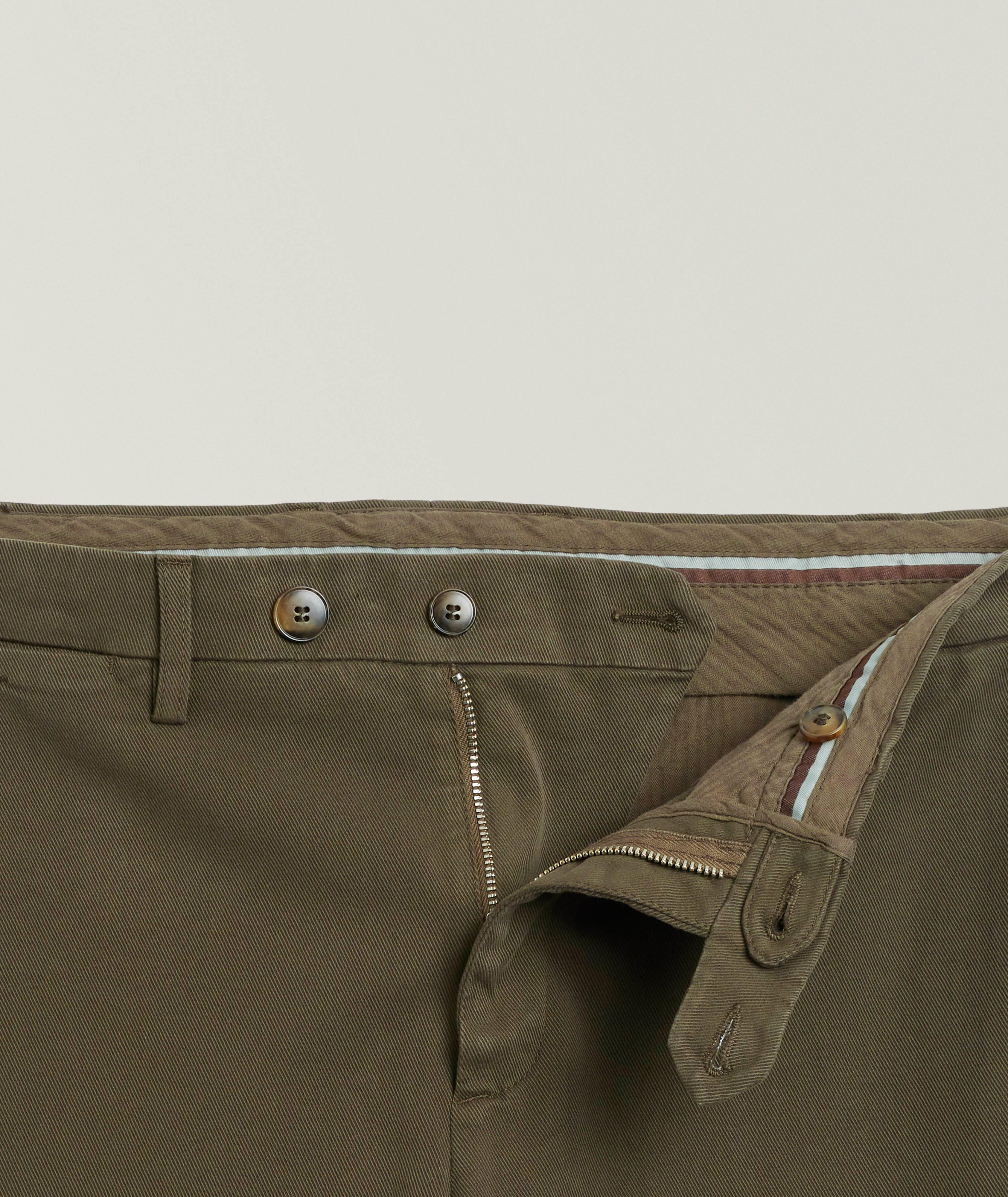 Regular-Fit Stretch-Cotton Twill Pants image 1