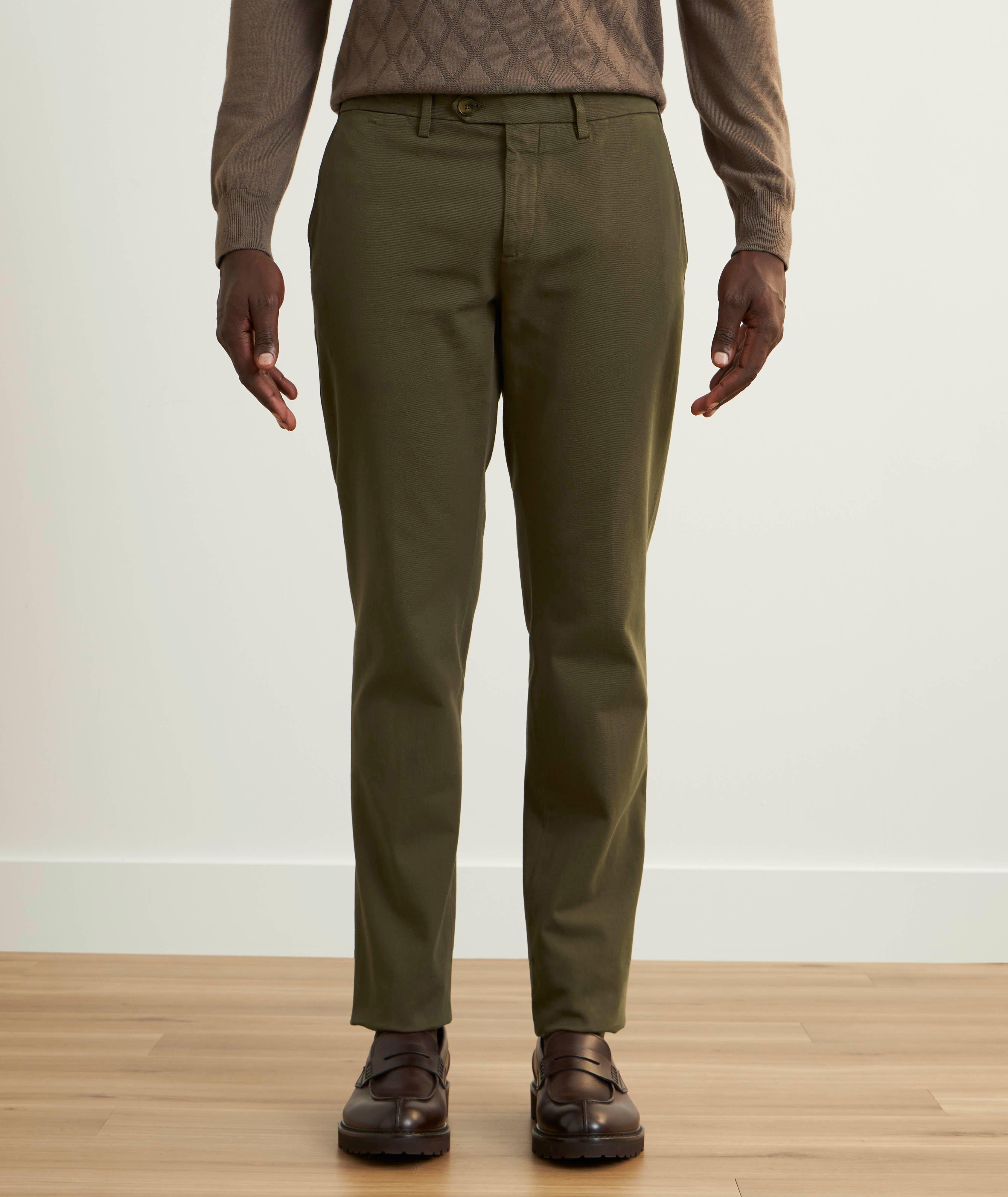Regular-Fit Stretch-Cotton Twill Pants image 2